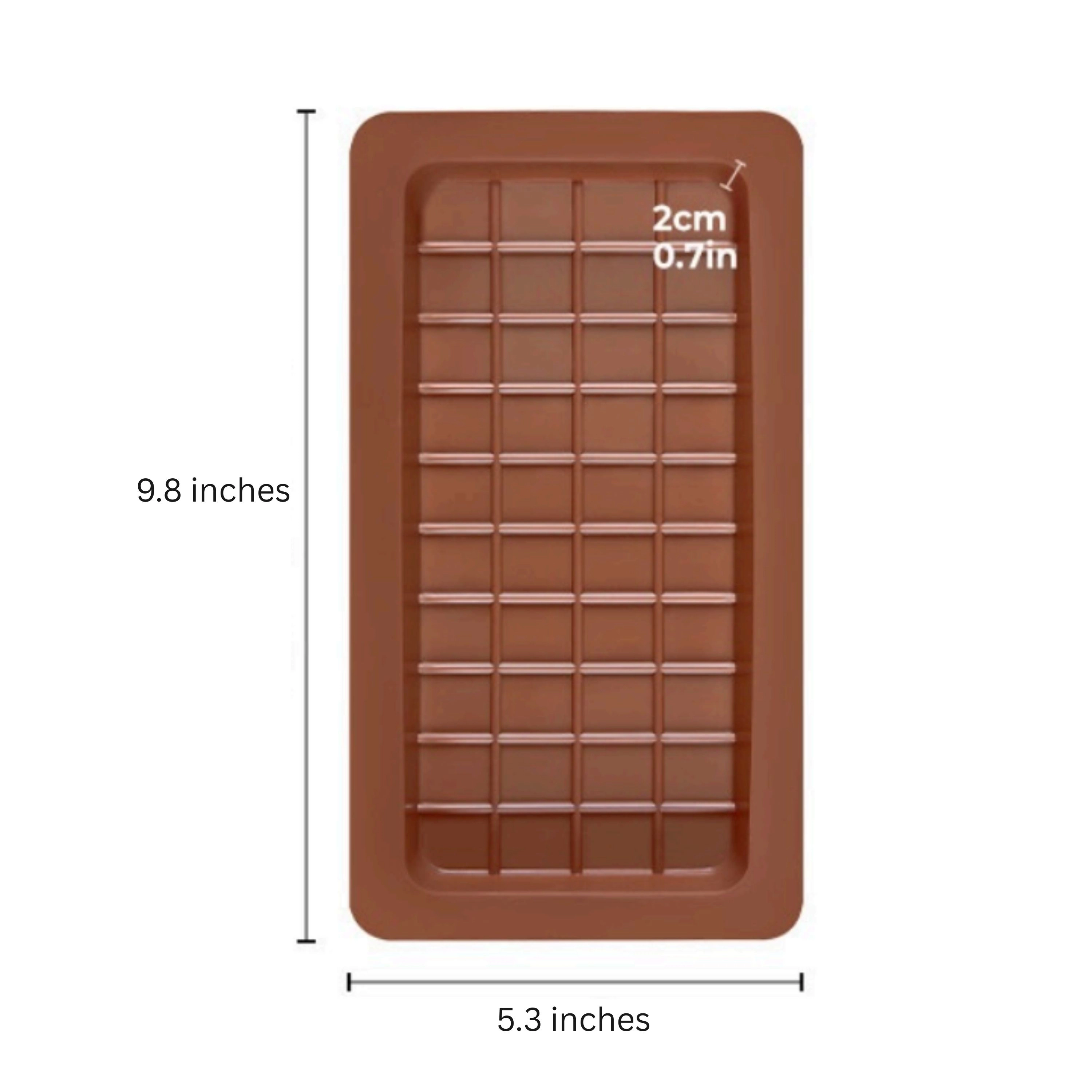 Kitcheniva 5.3 x 9.8 Inch Silicone Chocolate Bar Mold