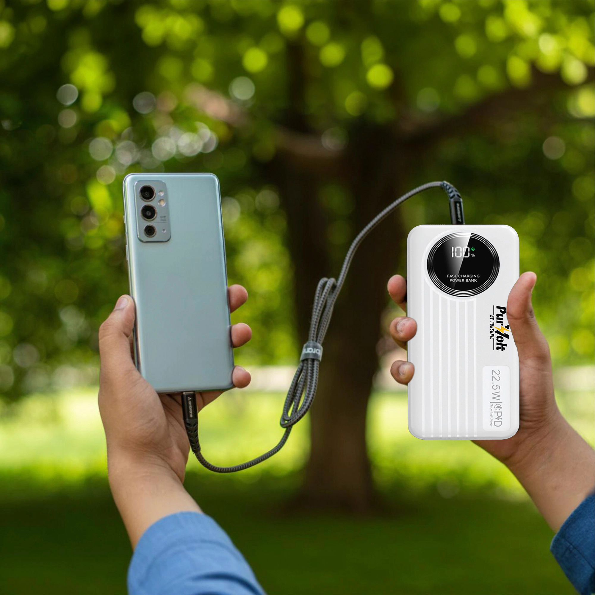 Pursonic Emergency Prep Bundle: Pursonic 2-in-1 Ultra Bright Flashlight & LED Fast Charging Power Bank