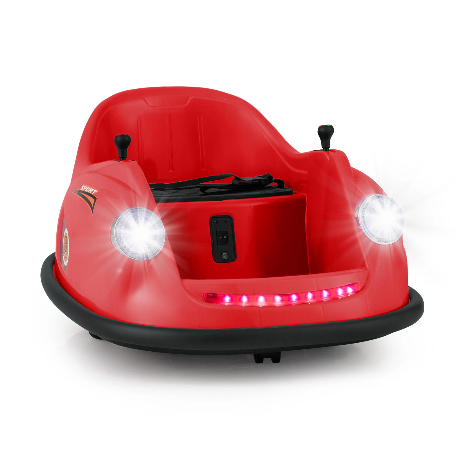 Hivvago 12V Electric Kids Ride on Bumper Car Battery Powered Bumping Car with Remote Control-Red
