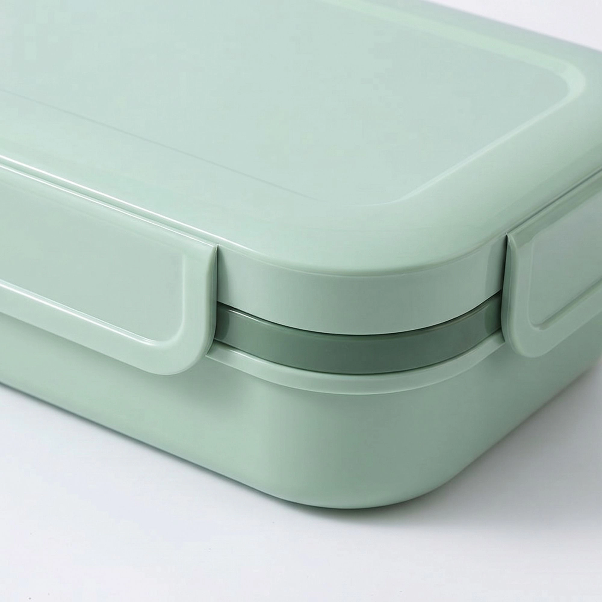 Alilang Women Bento Lunch Box Plastic Food Container with Compartments Leak Resistant Lid Meal Prep Storage 9.3x3x6.4