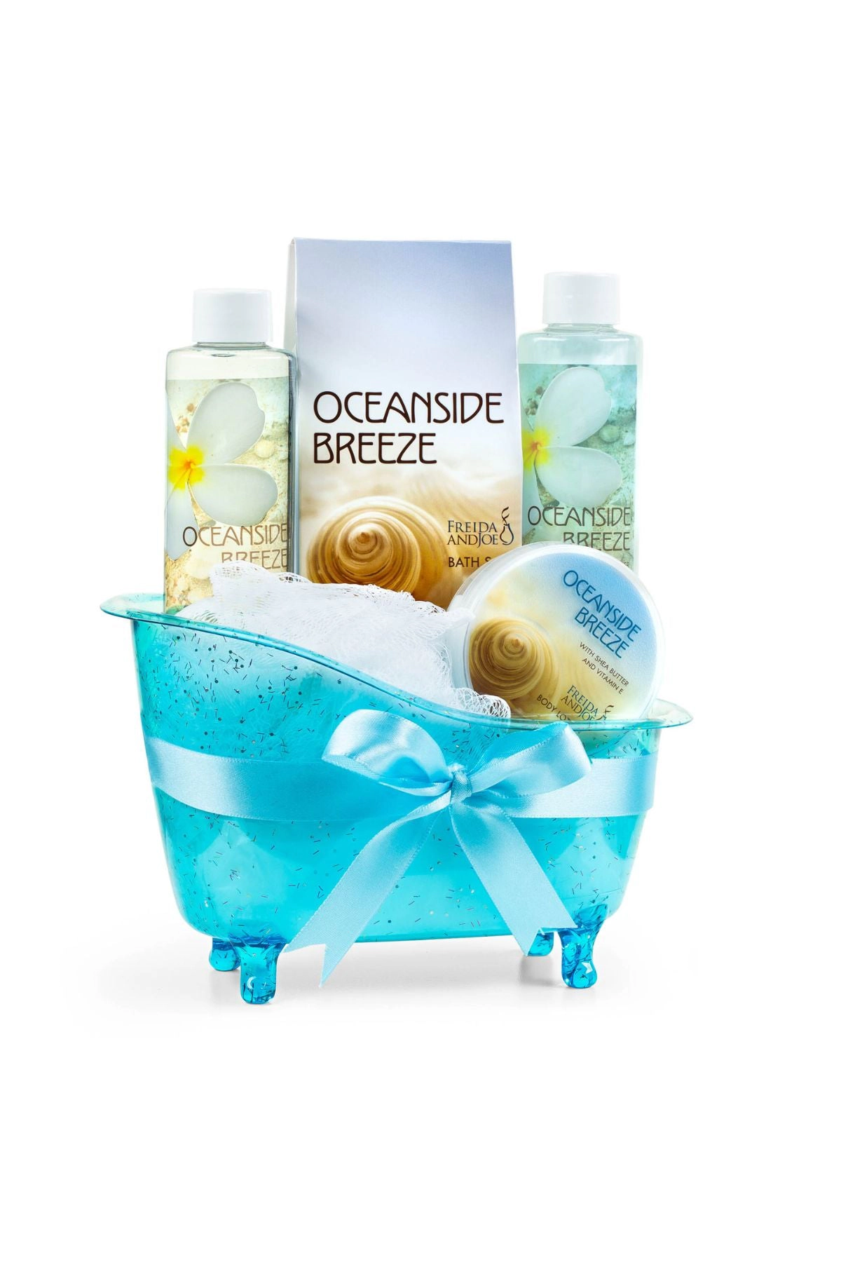 Freida & Joe Womens Bath & Body Spa Gift Set In A Tub Basket in Fresh Aquatic Scent