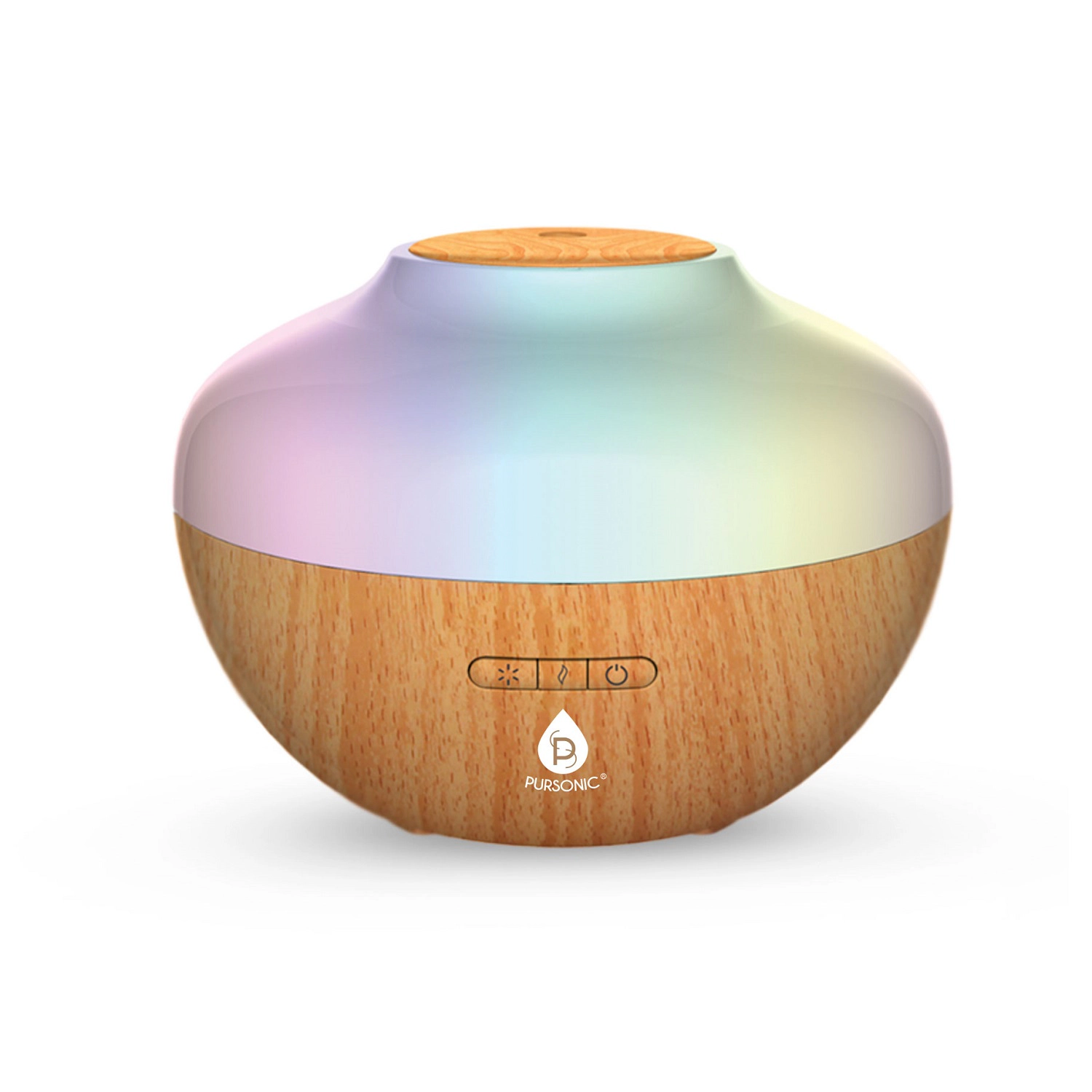 Pursonic Unisex Ultrasonic Essential Oil Aroma Diffuser with 7 Color LED Lights