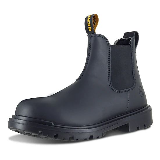 Berrendo Mens 6" Pull-On Steel Toe Work Boots, EH Rated, Oil-Slip Resistant