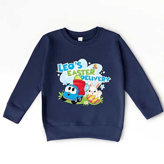 The Juniper Shop - Toddler Graphic Sweatshirt - Leo the Truck Leo's Easter Delivery