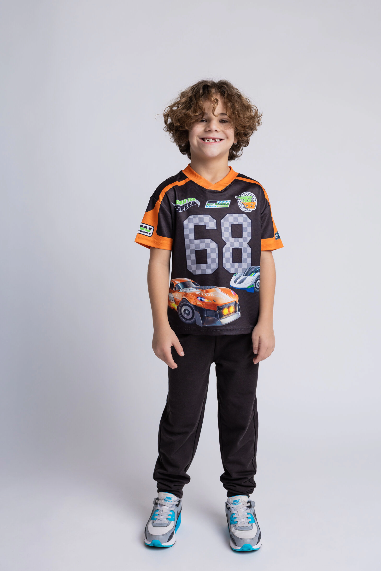 Hot Wheels Boys' Racing 2-Piece Tee and Joggers Set