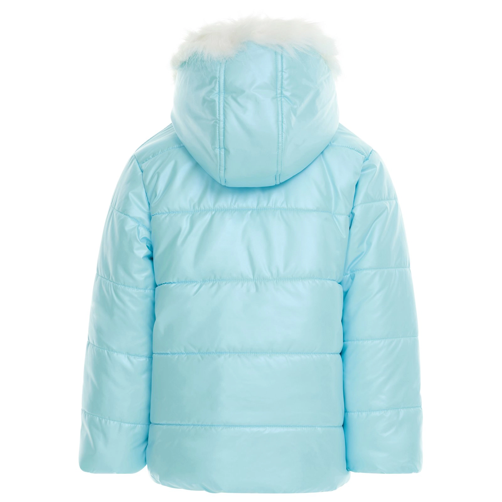 Disney Girls' Faux Fur Hooded Puffer Coat