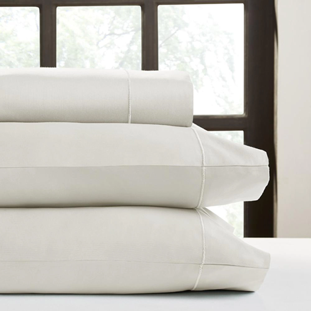 Perthshire Platinum Concepts 1000 Thread Count Solid Sateen Sheet 4 Piece Set Queen Ivory
