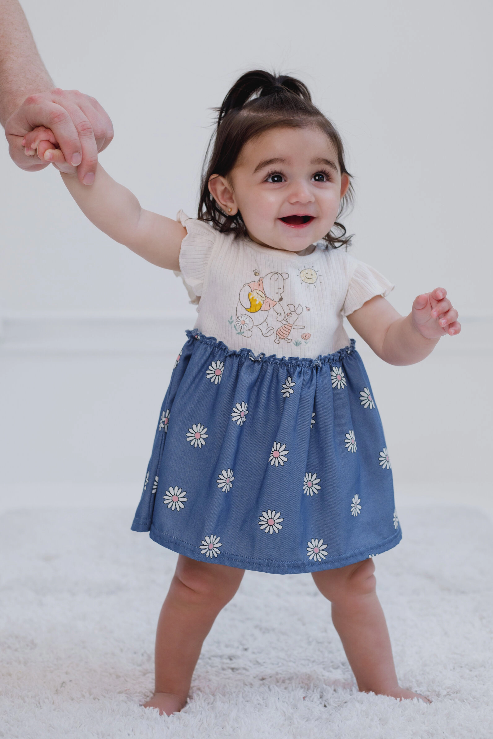 Disney Winnie the Pooh Baby Girls' 2-Piece Dress and Diaper Cover Set