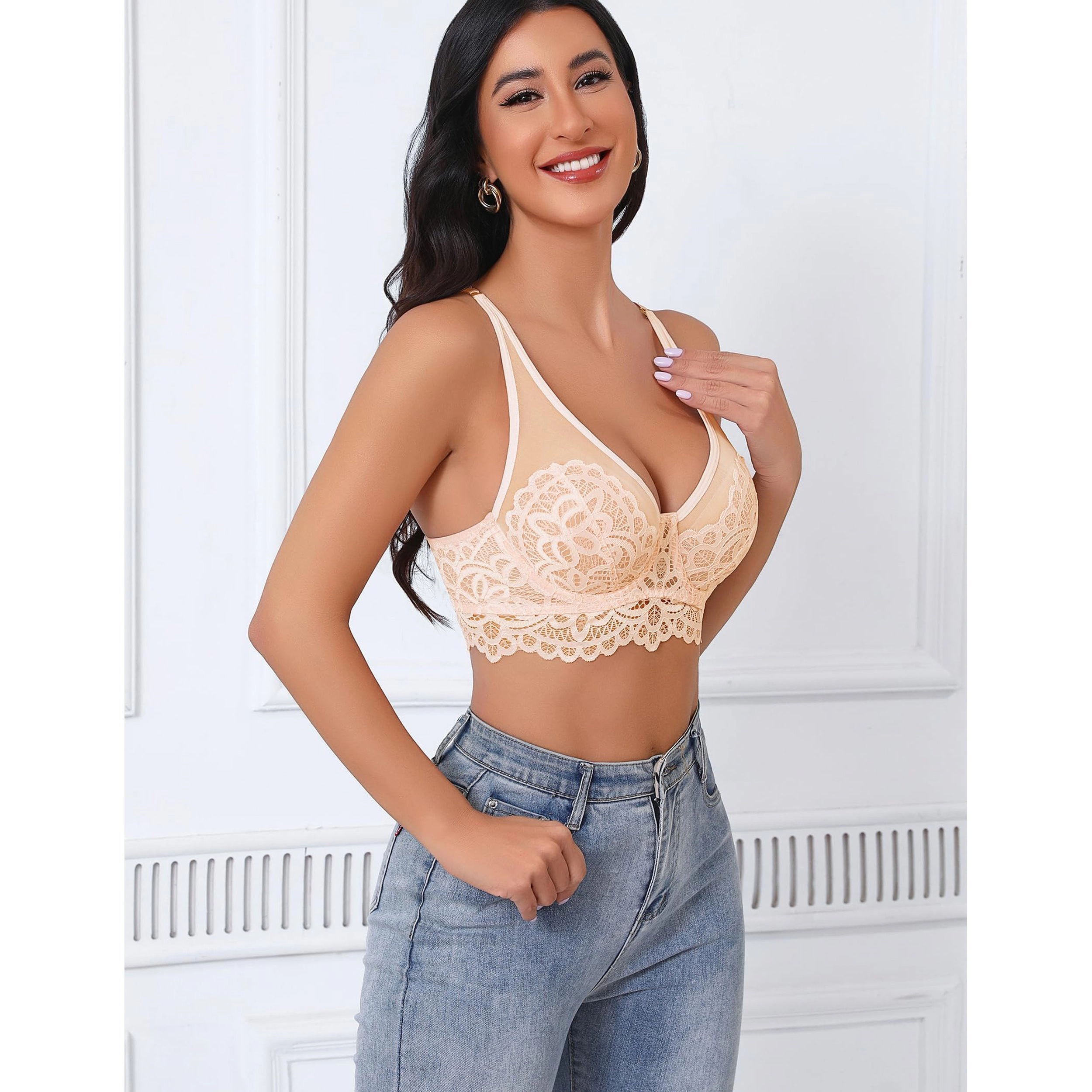 Avidlove Women's Underwire Lace Full Coverage Bralette