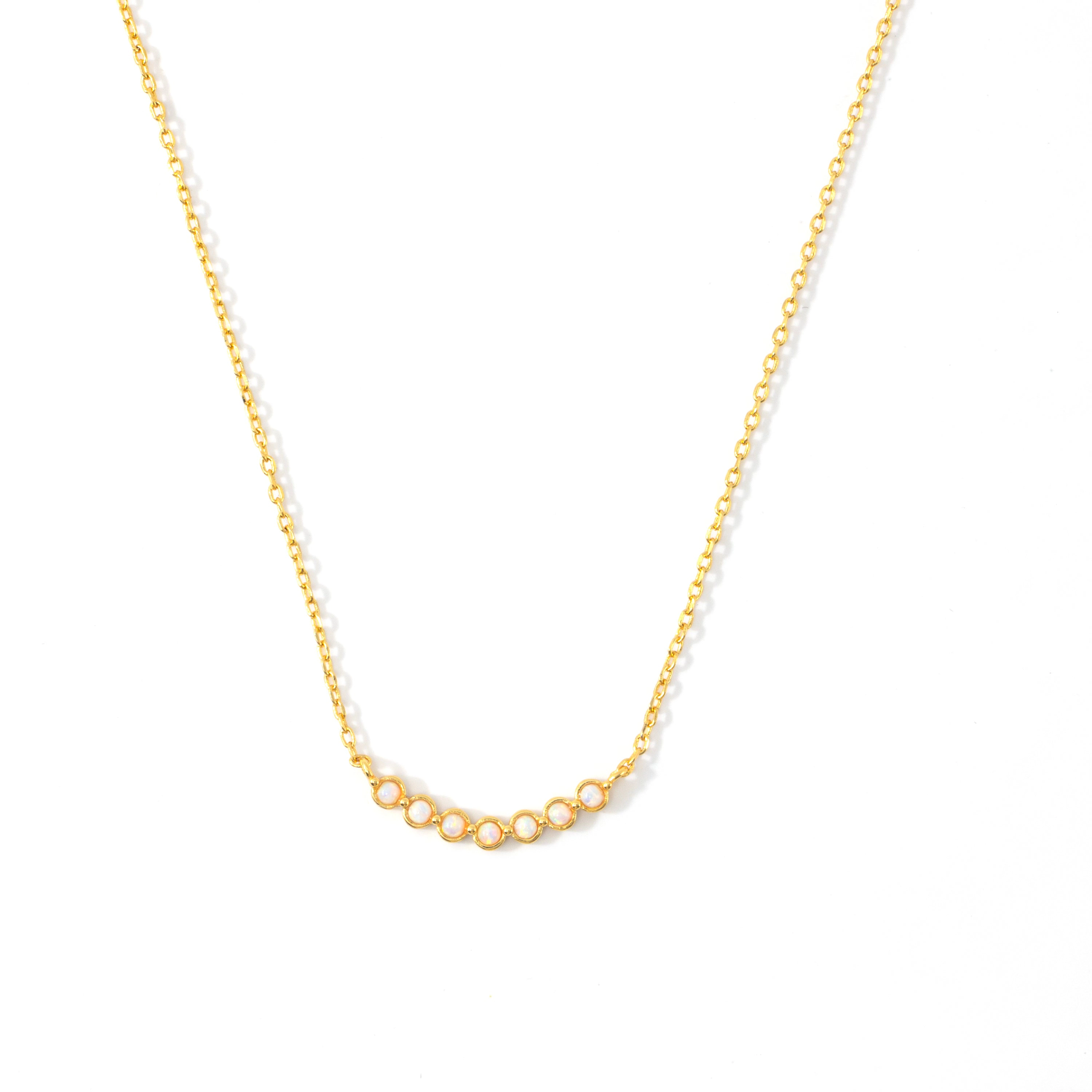 Mint & Lily Women's Opal Arc Necklace