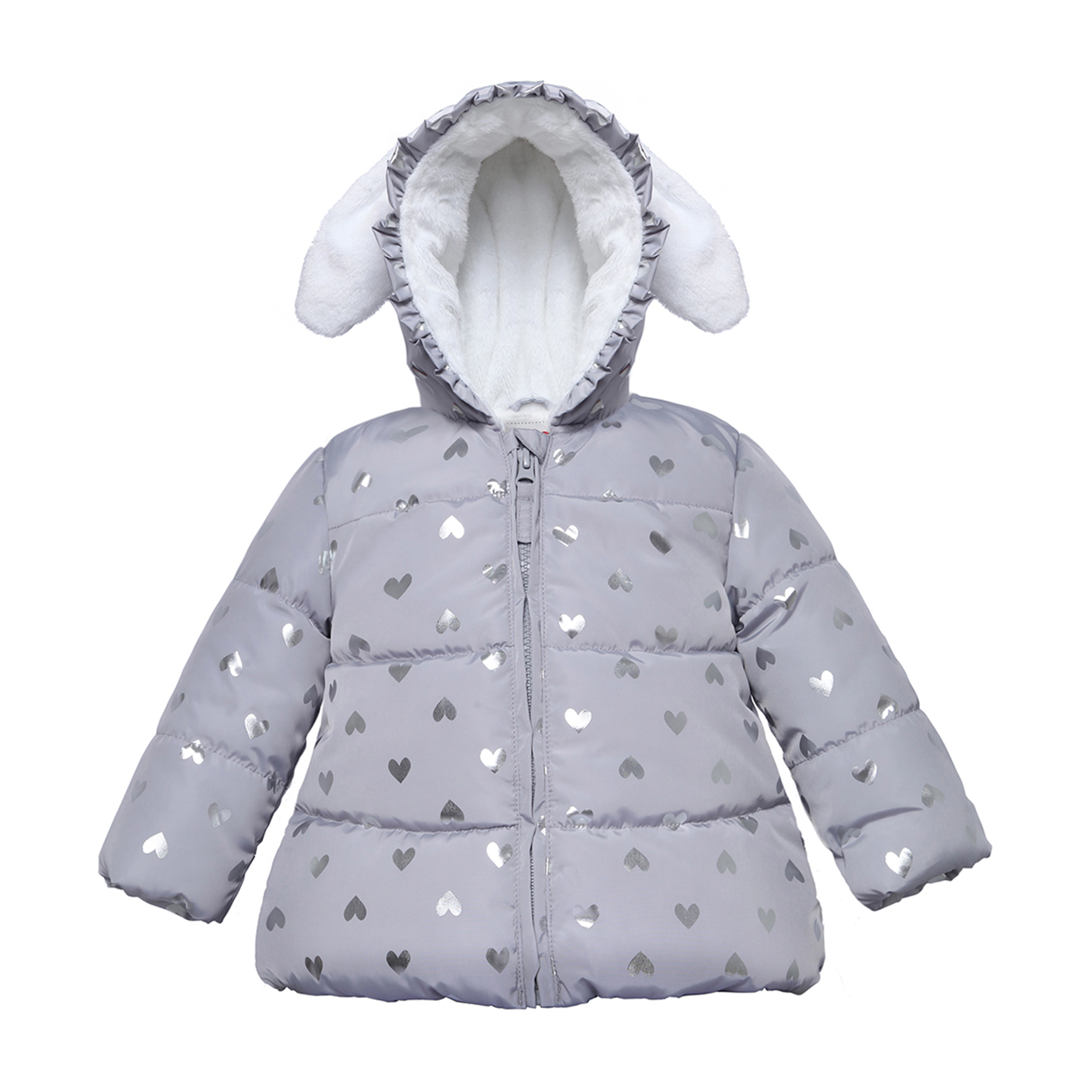 Rokka&Rolla Baby Girls Soft Fur Hooded Puffer Jacket