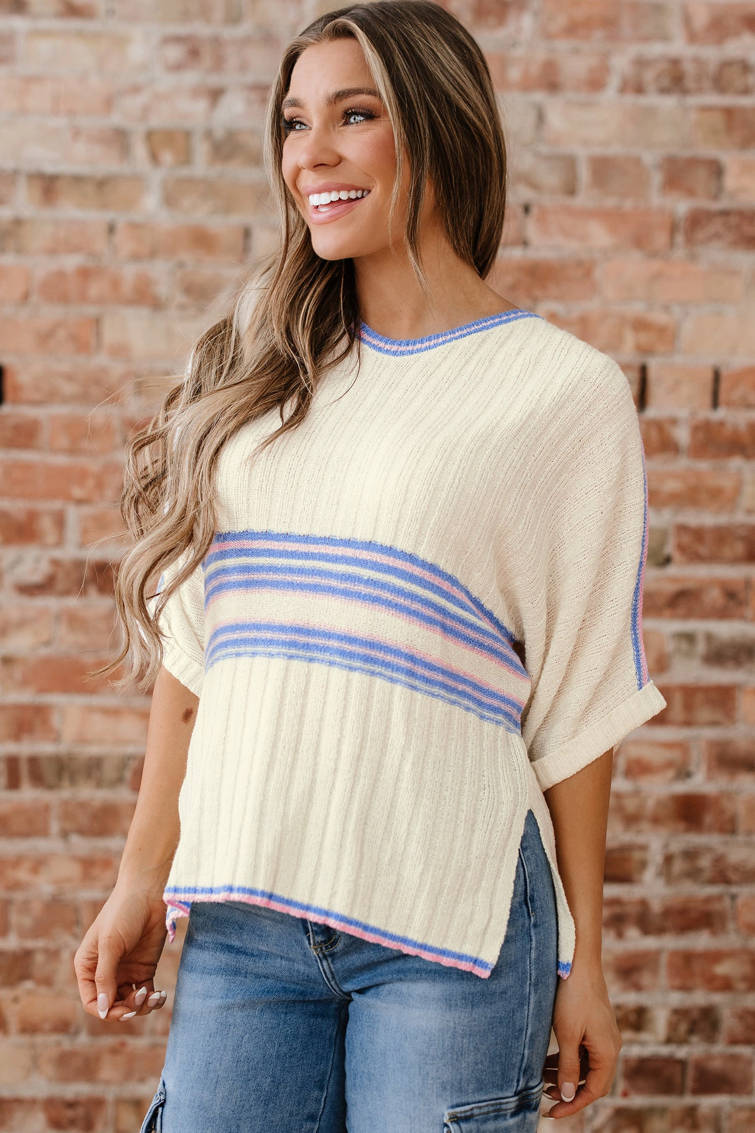 Threaded Pear Women's Haven Rib Knit Oversized Sweater