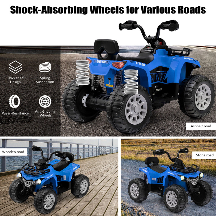 Hivvago 12V Kids Ride On ATV 4 Wheeler with MP3 and Headlights