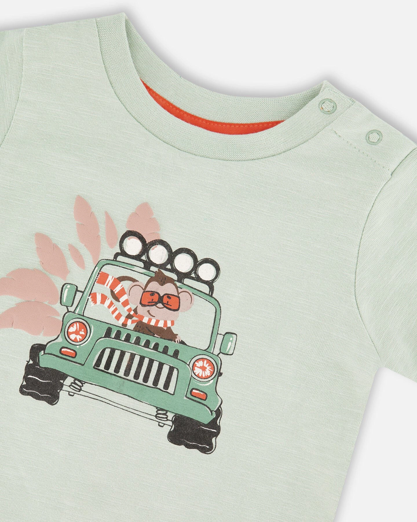 Deux par Boys Organic Cotton Jeep Print T-Shirt and Shorts Set