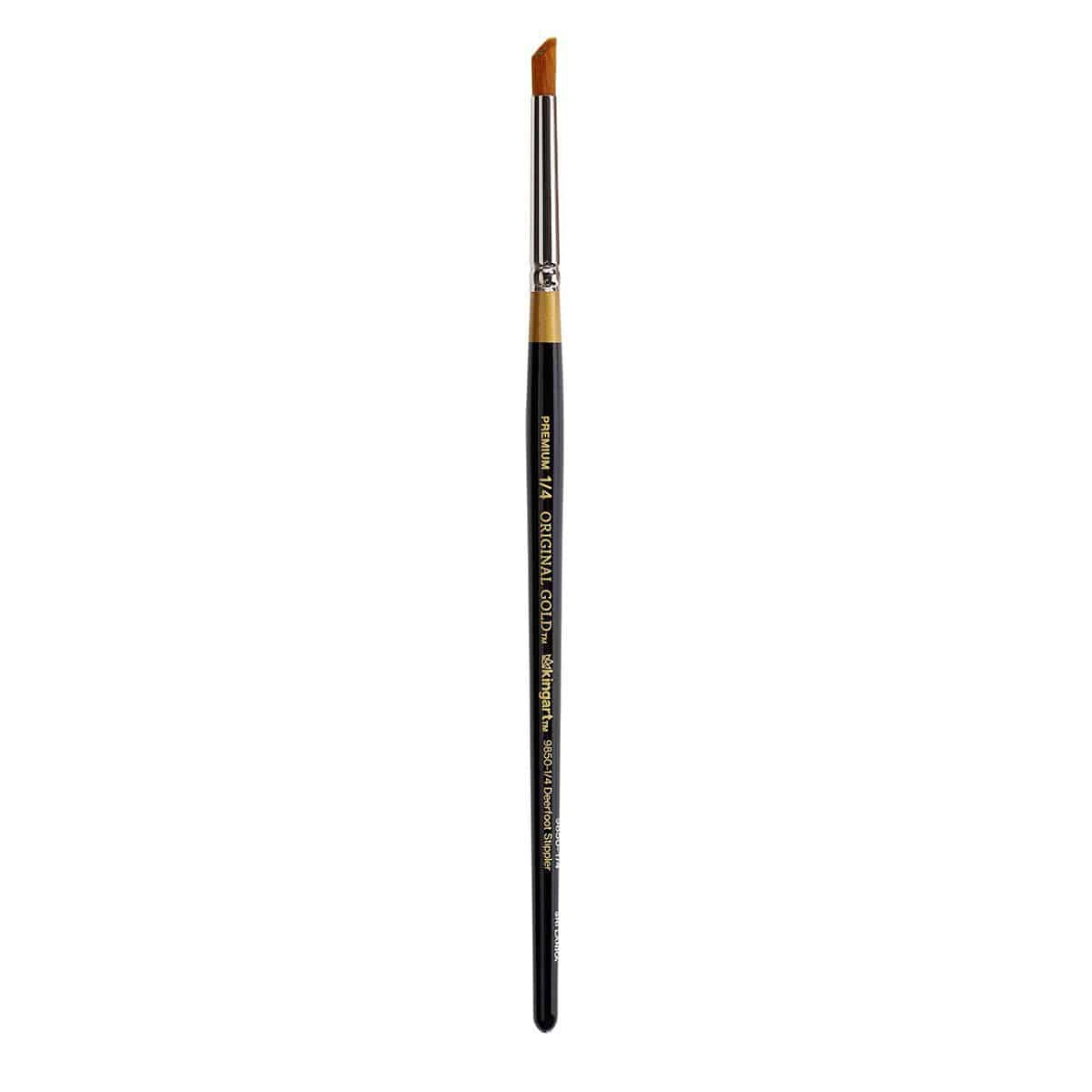 KINGART Original Gold 9850 Deerfoot Stippler Brush - Golden Taklon