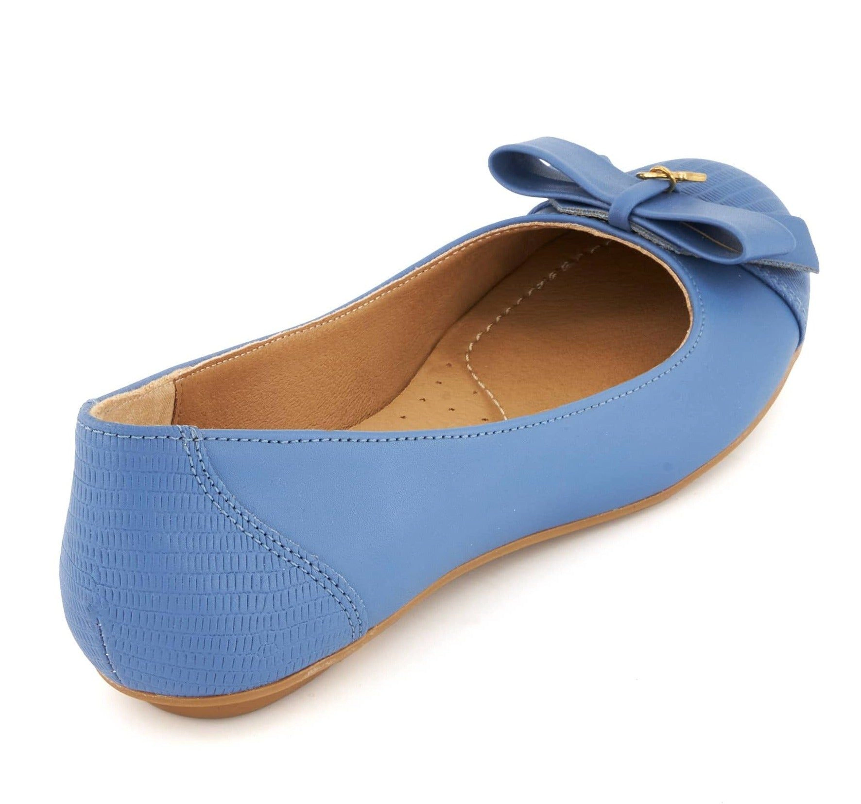 Andrea Ballerinas With Bow And Golden Lock Charm