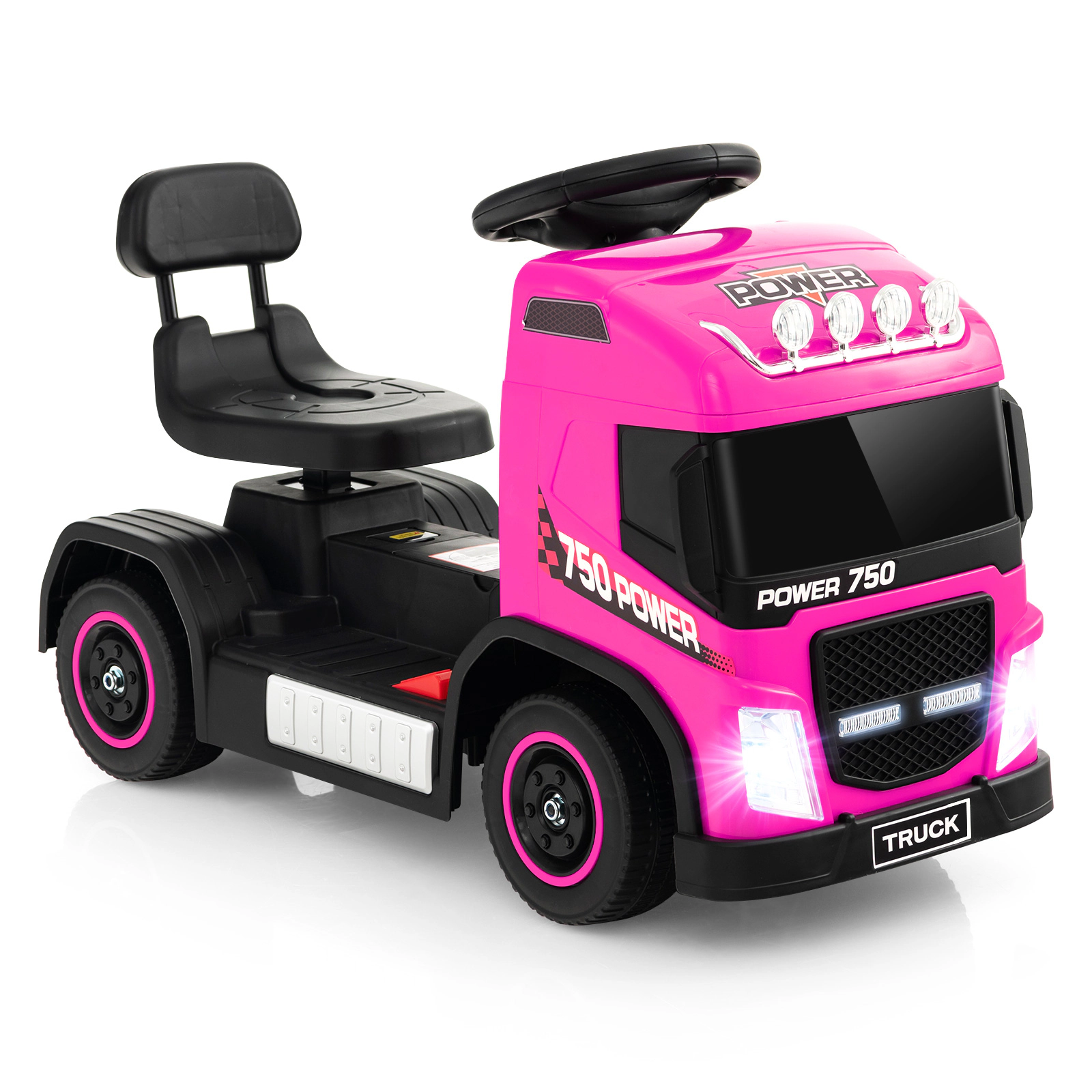 LJG 6V Kids Electric Ride-on Truck with Height Adjustable Seat