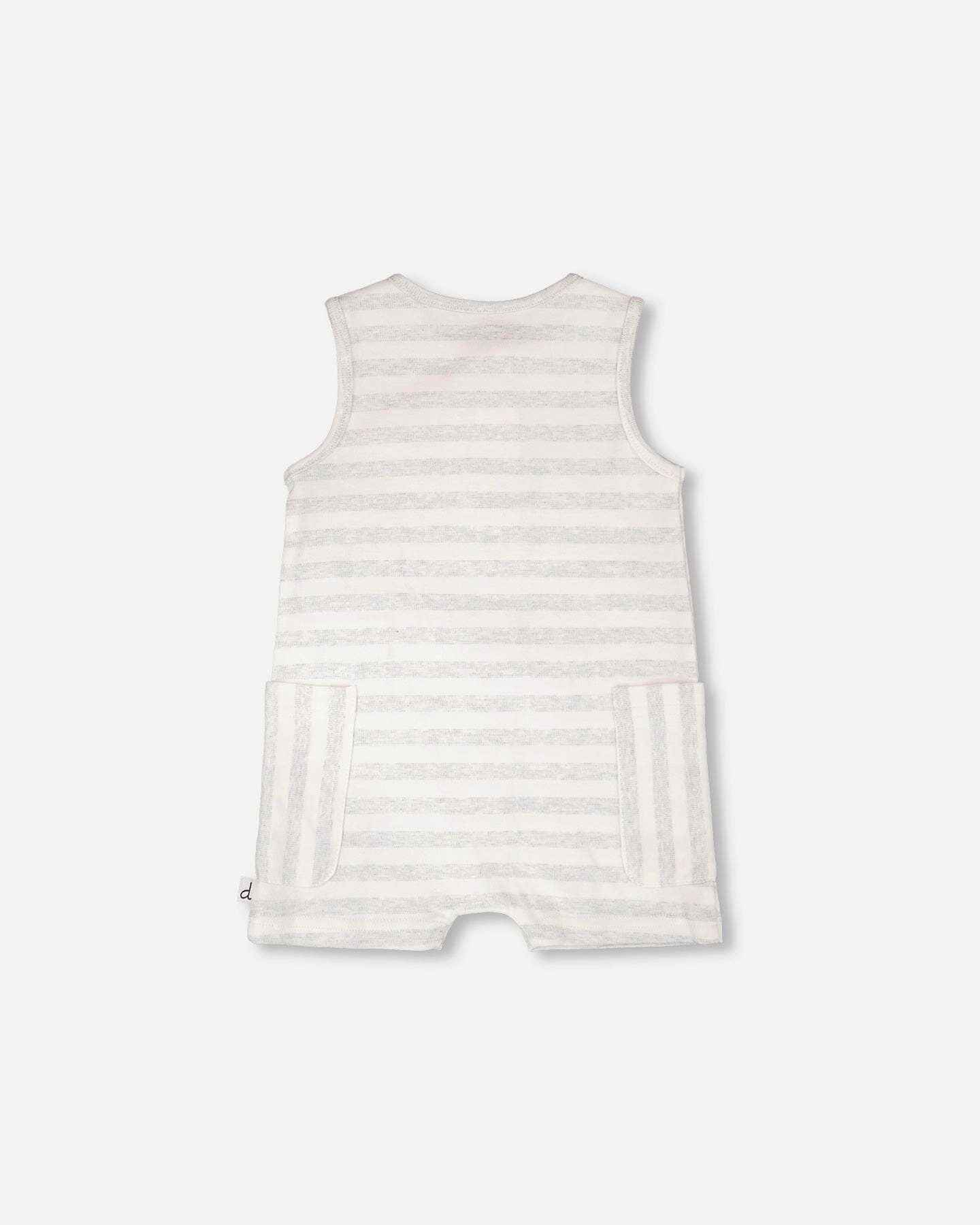 Deux par Boys Cotton Striped Romper and Stripes