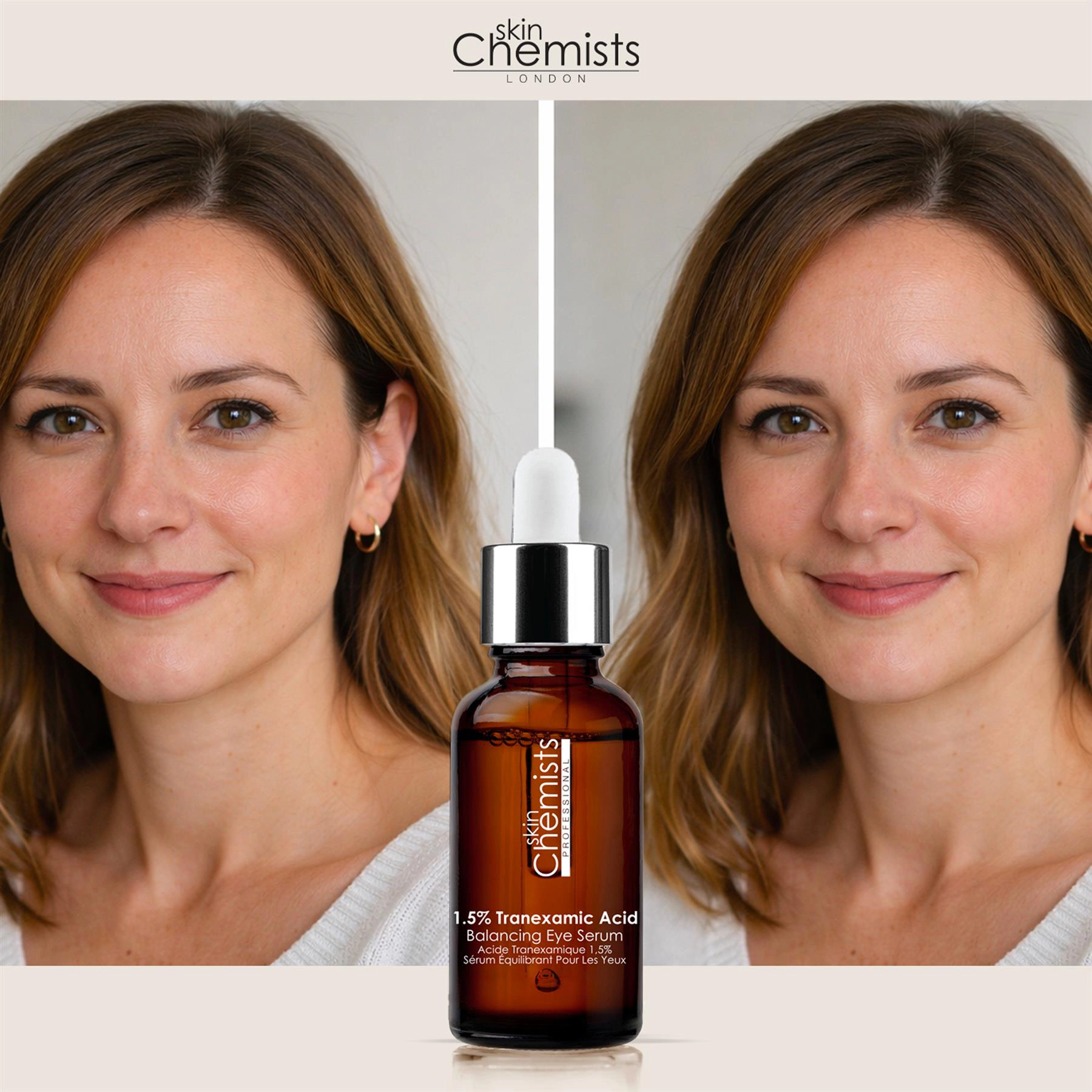 skinChemists 1.5% Tranexamic Acid Balancing Eye Serum 15ml - Anti-Aging Brightening