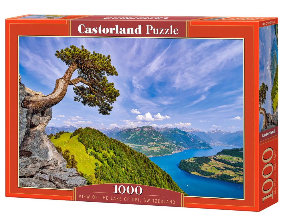 CASTORLAND 1000 Piece Jigsaw Puzzles, View of the Lake of Uri, Switzerland, Mountain, C-105311-2
