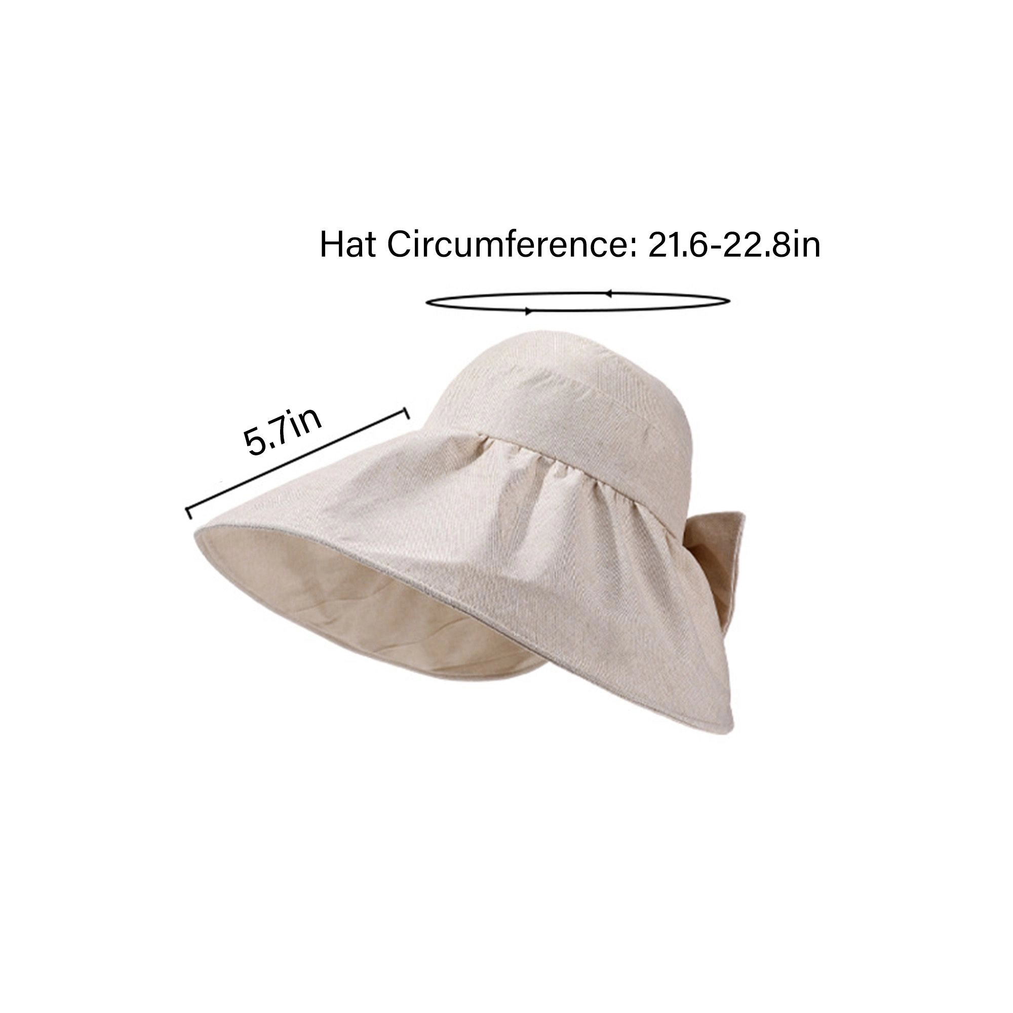 Anna-Kaci Womens Wide Brim Sun Hat with Bow Detail Breathable Foldable Summer Beach Travel