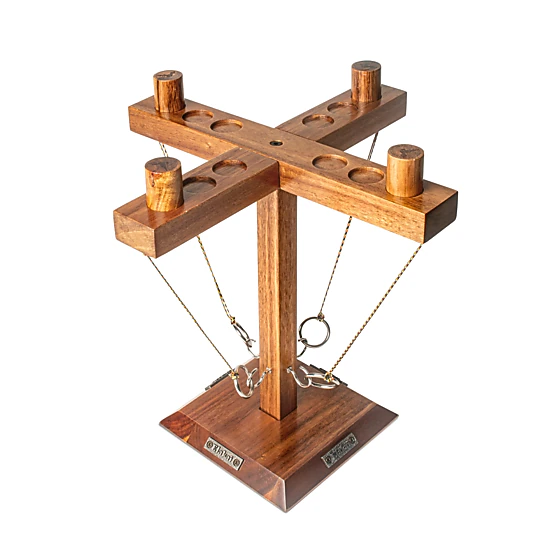 Elakai  Acacia Globetrotter Tabletop Hook Ring Game