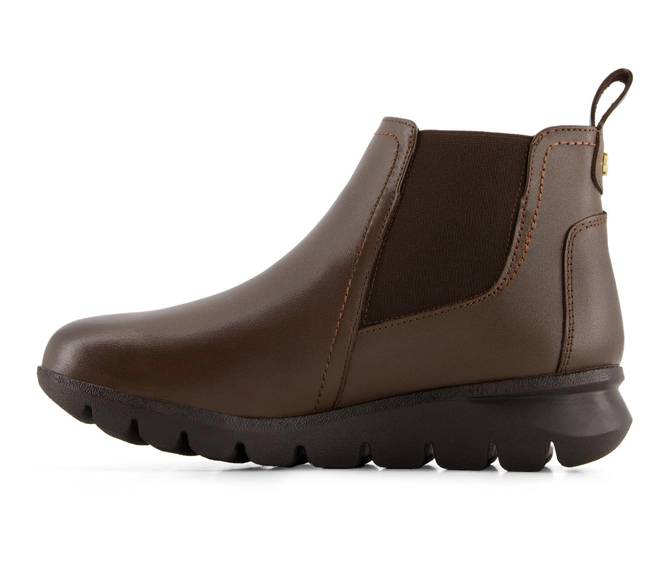 Andrea Womens Leather Short Chelsea Boots