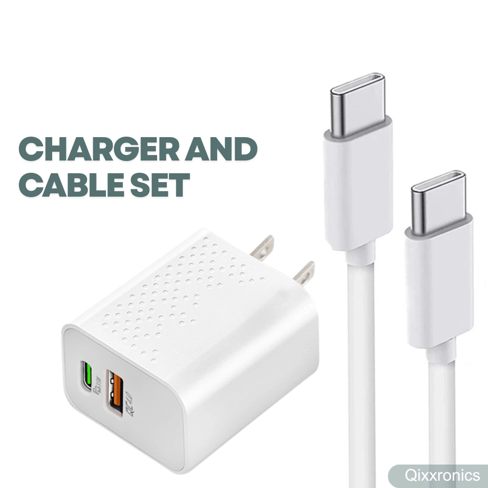 Qixxronics 6FT USBC Cable with USB C Fast Charger 35W for iPhone 17, iPhone Air, iPhone 16 Plus Pro Max 15 17e 16e