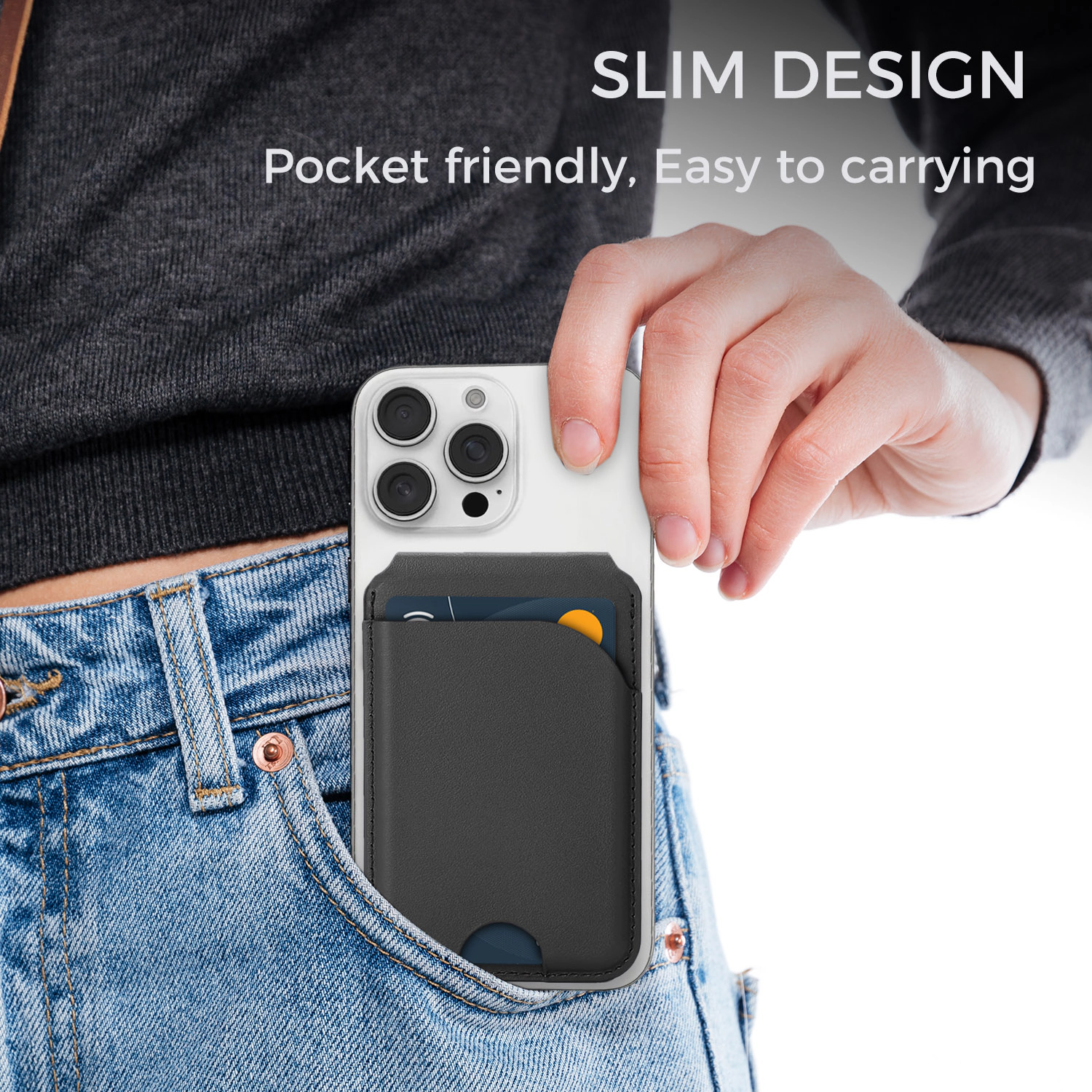 Alpha Digital MagSafe, Adjustable Phone Stand, Compatible w/ iPhone 12-17 - Magnetic Leather Wallet