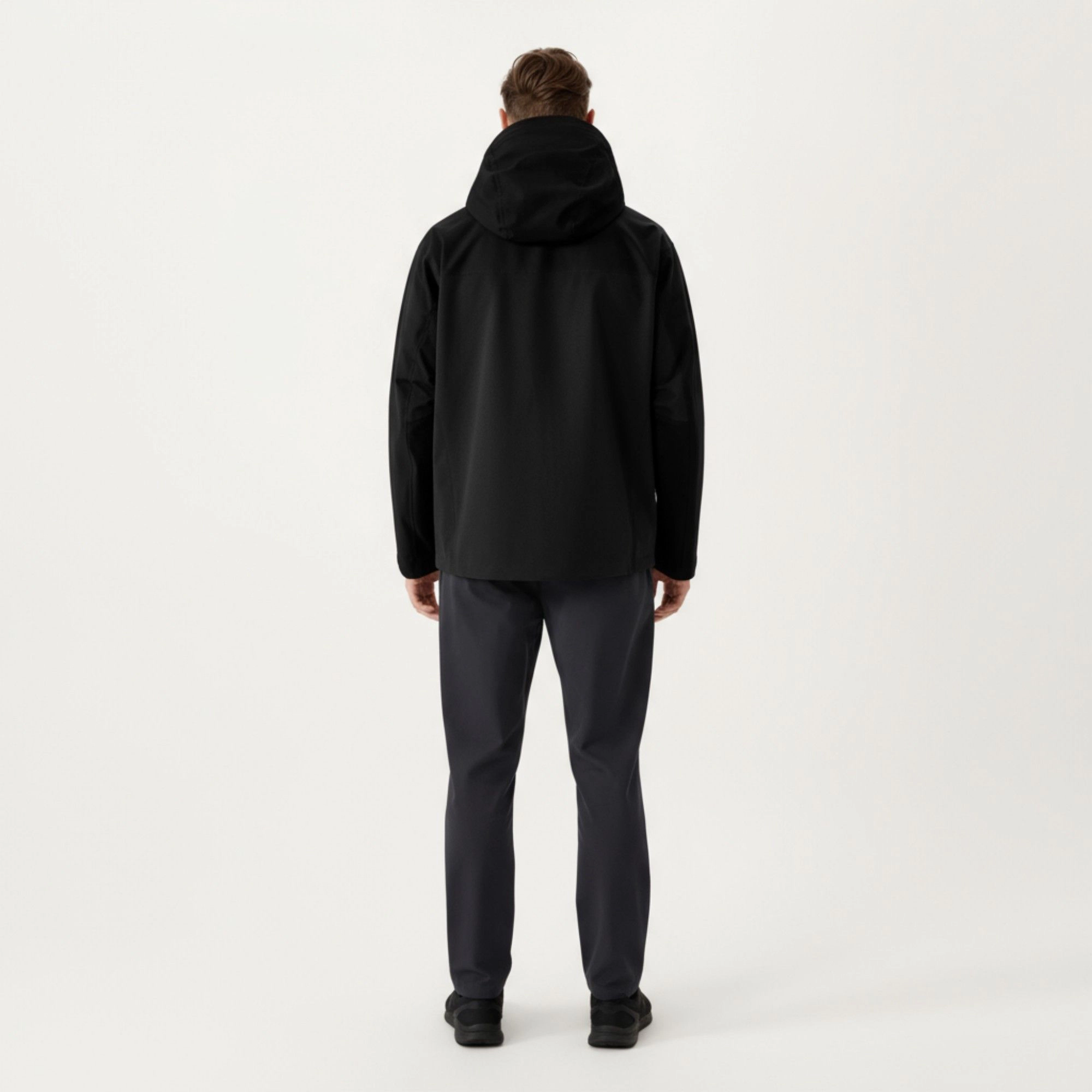 Anna-Kaci Men's Waterproof Hooded Jacket with Zipper Pockets and Adjustable Drawstrings