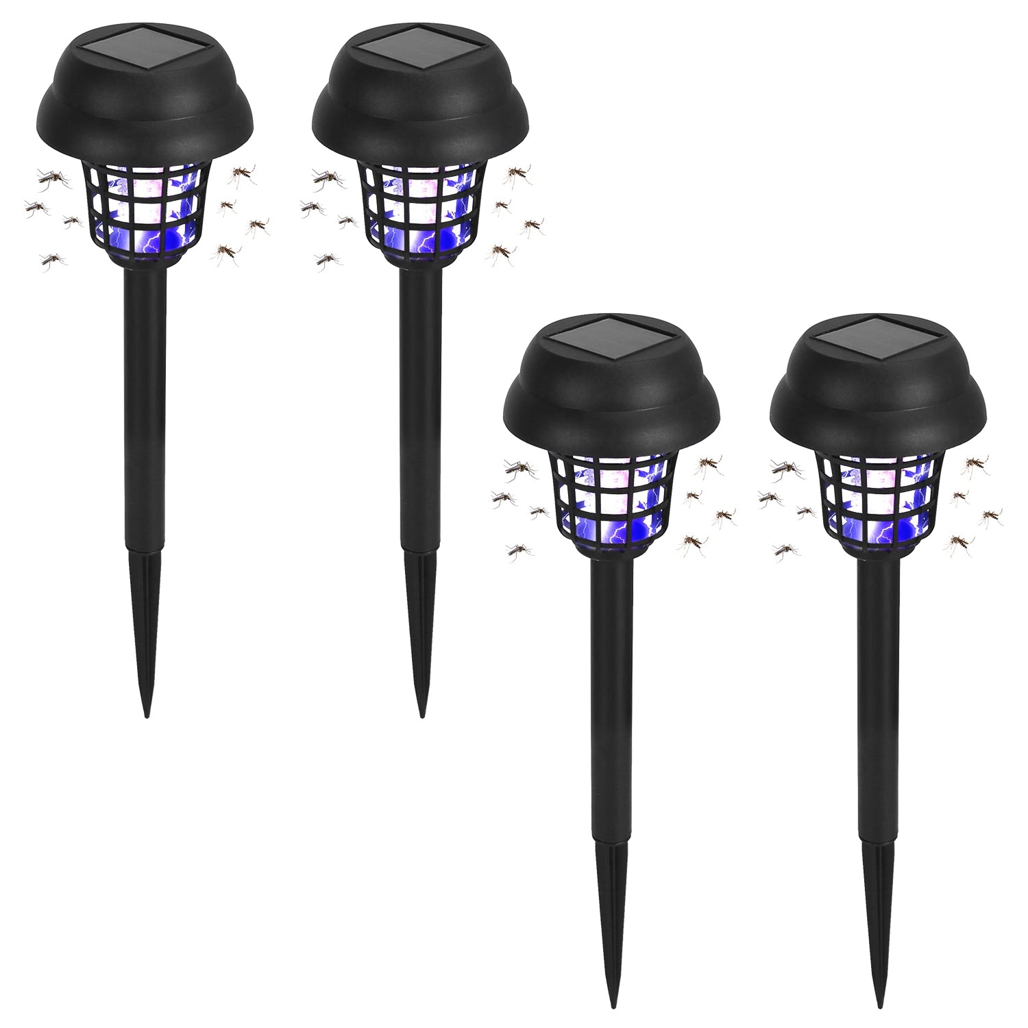 GBruno 4-Pack Solar Mosquito Zapper Outdoor Torch