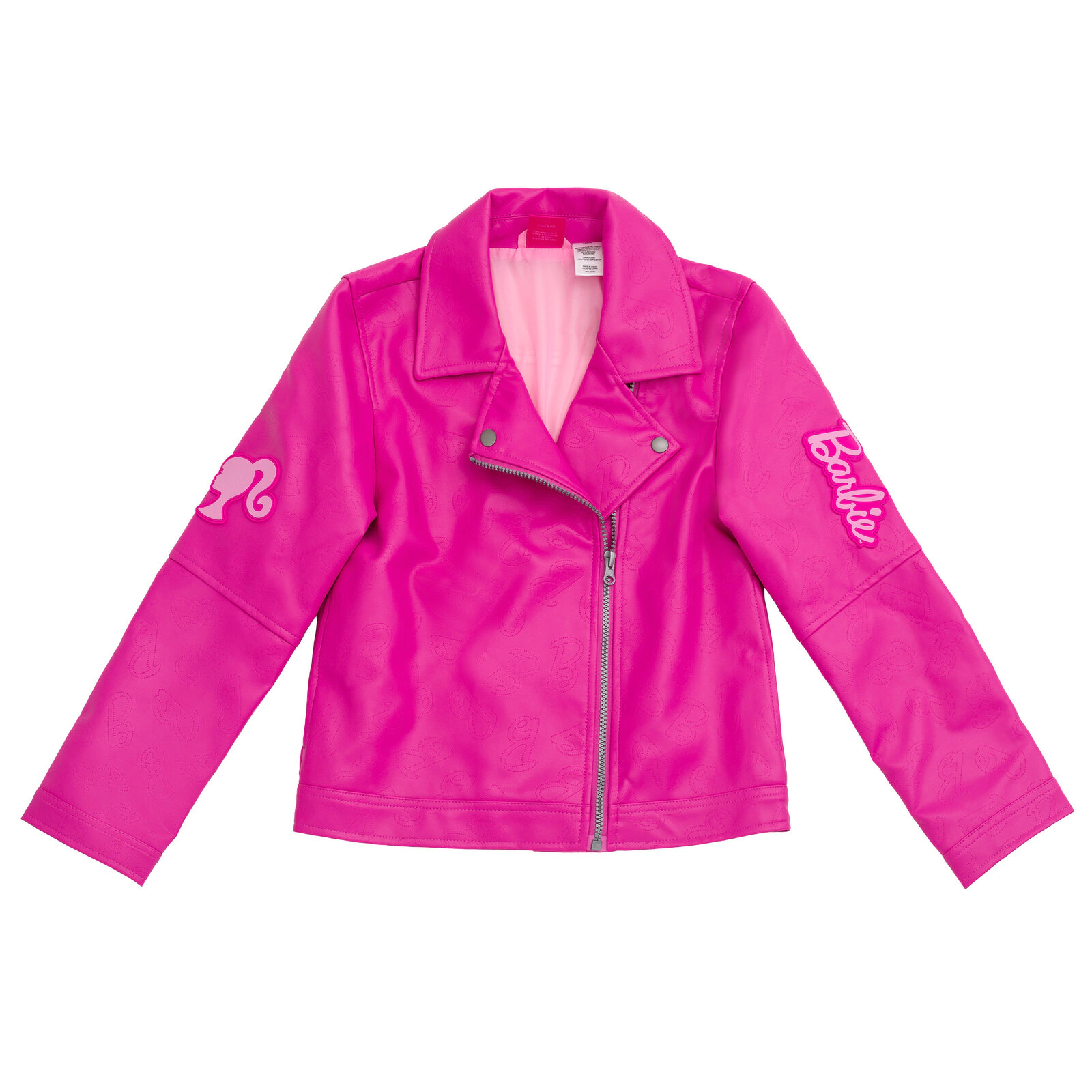 Barbie Girls' Iridescent Zip-Up Leather Jacket