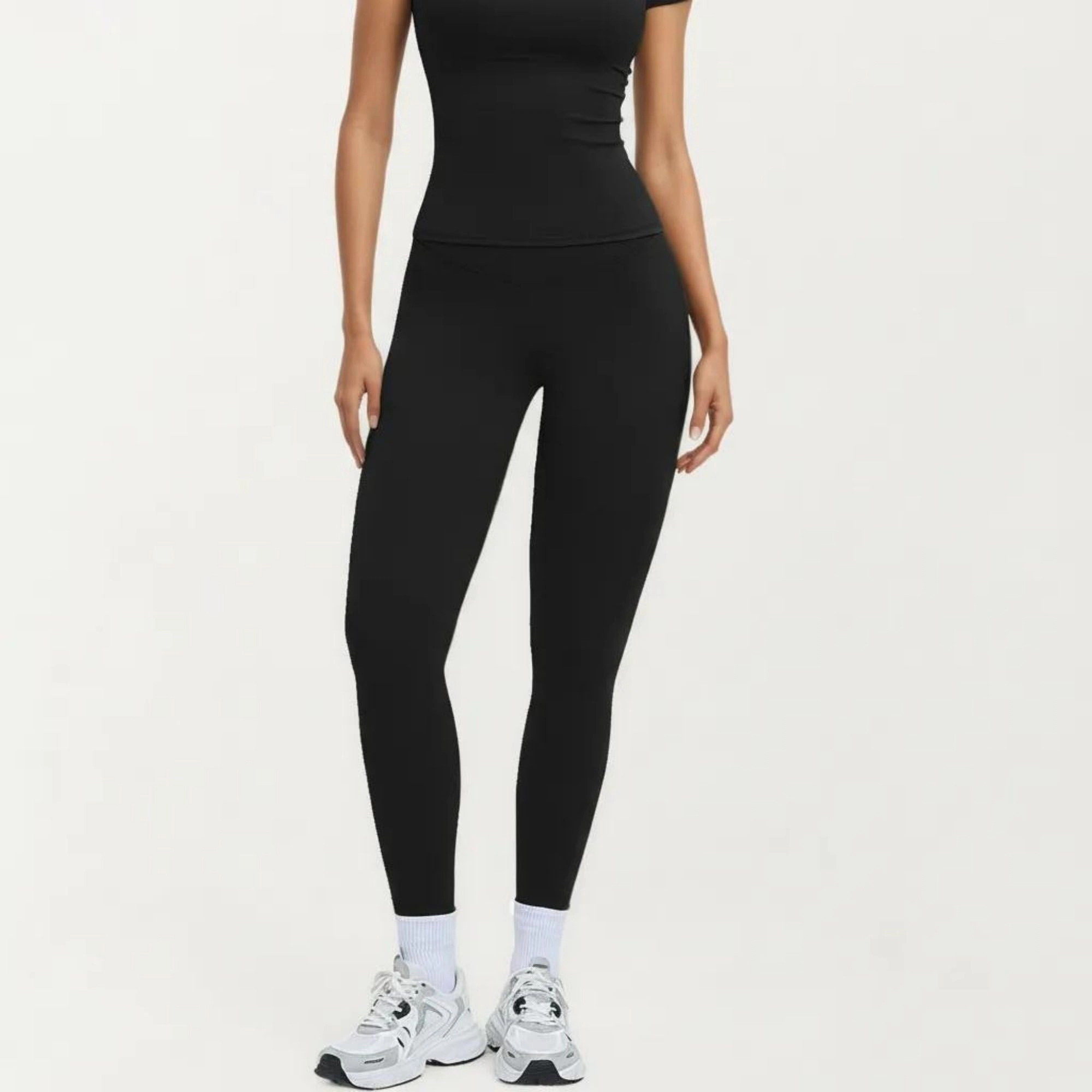 Anna-Kaci Active Women's V Waist Athletic Leggings with High Stretch Support Workout Yoga Running Training Pants