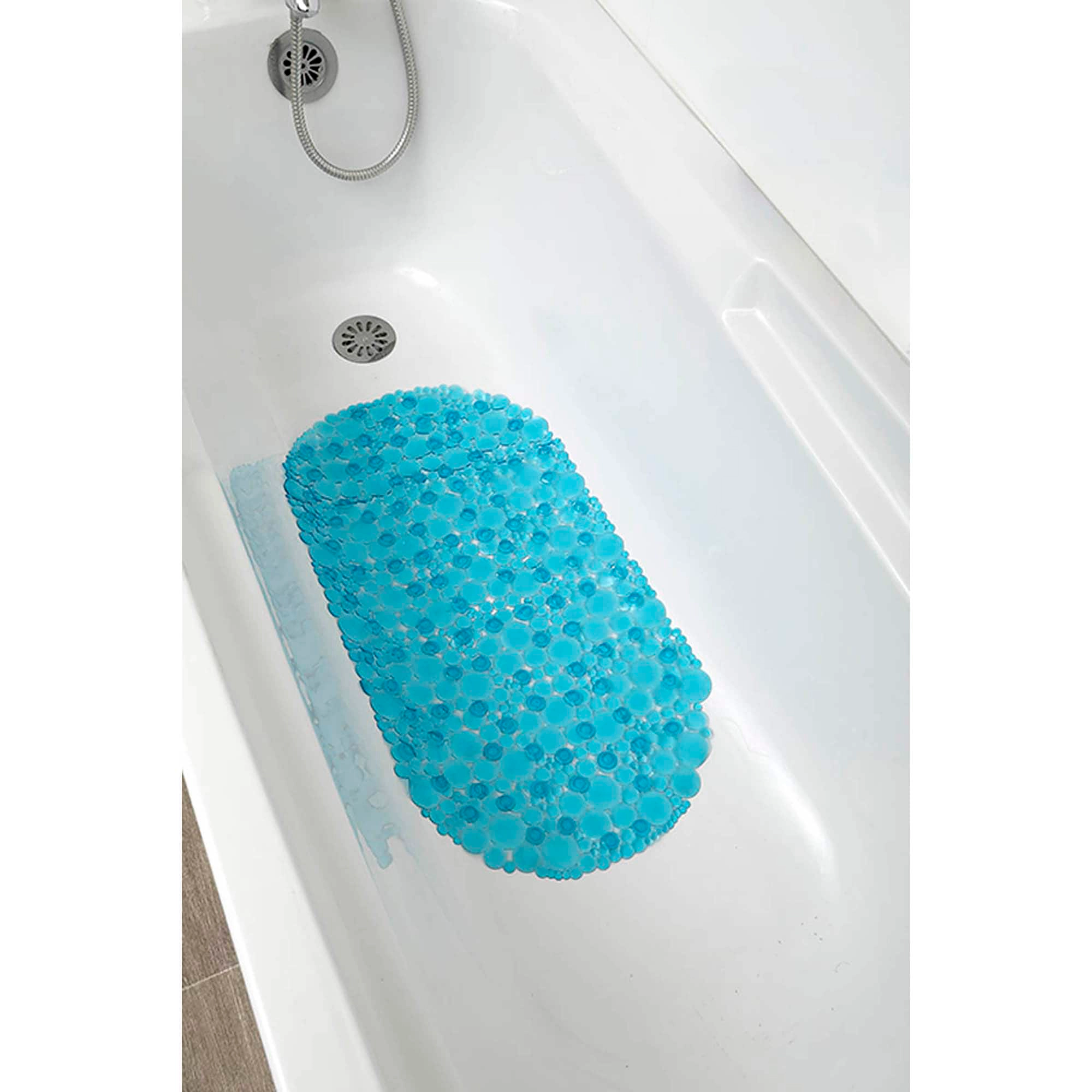 Evideco French Home Goods Oval Non-Slip PVC Bathtub Mat, 28 x 15 inches