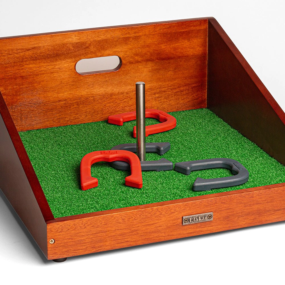Elakai  Mahogany Buckaroo Mini Horseshoes Game
