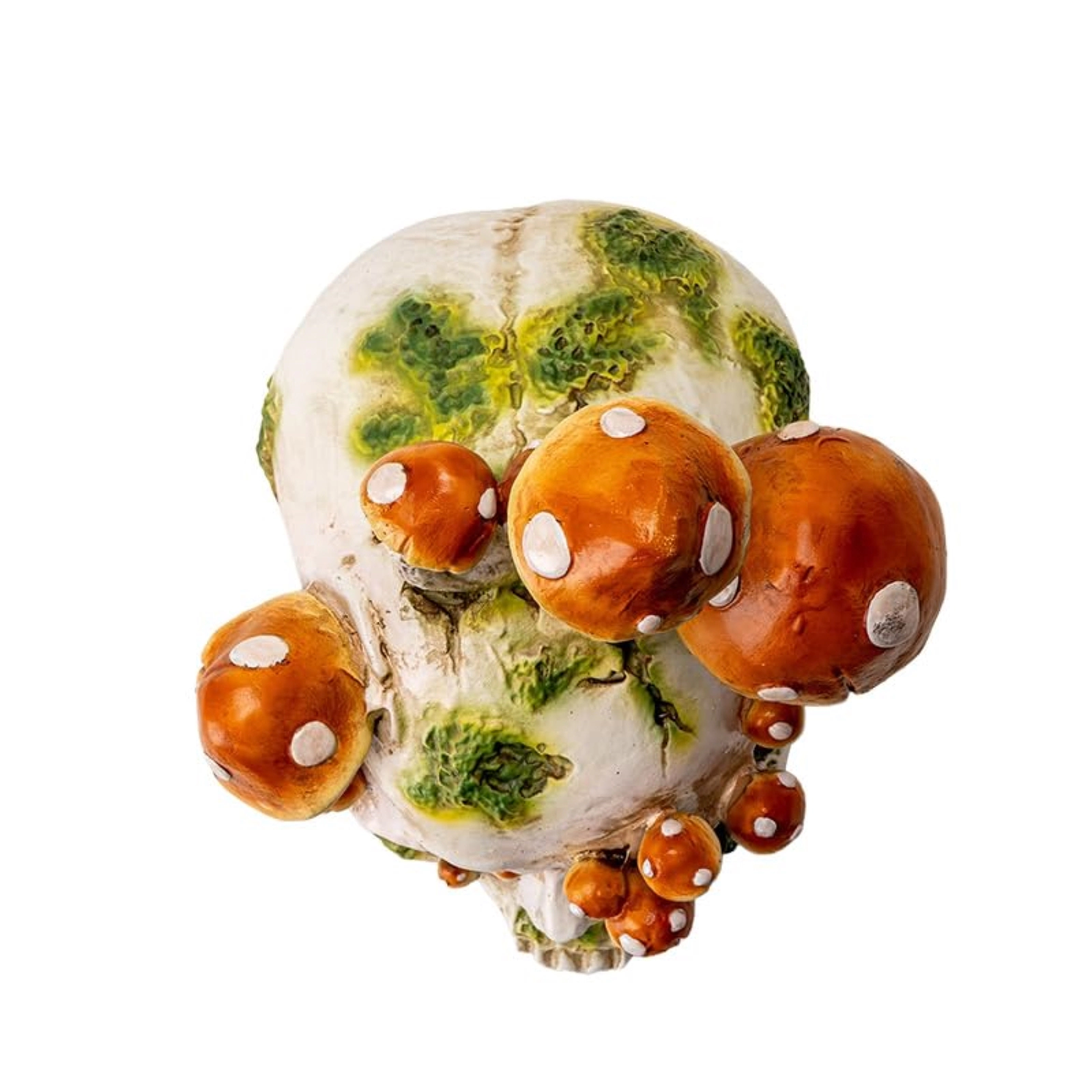 Pacific Giftware Large Human Skull with Mushrooms Growing Fungi Halloween Figurine Decoration 11.8 inch