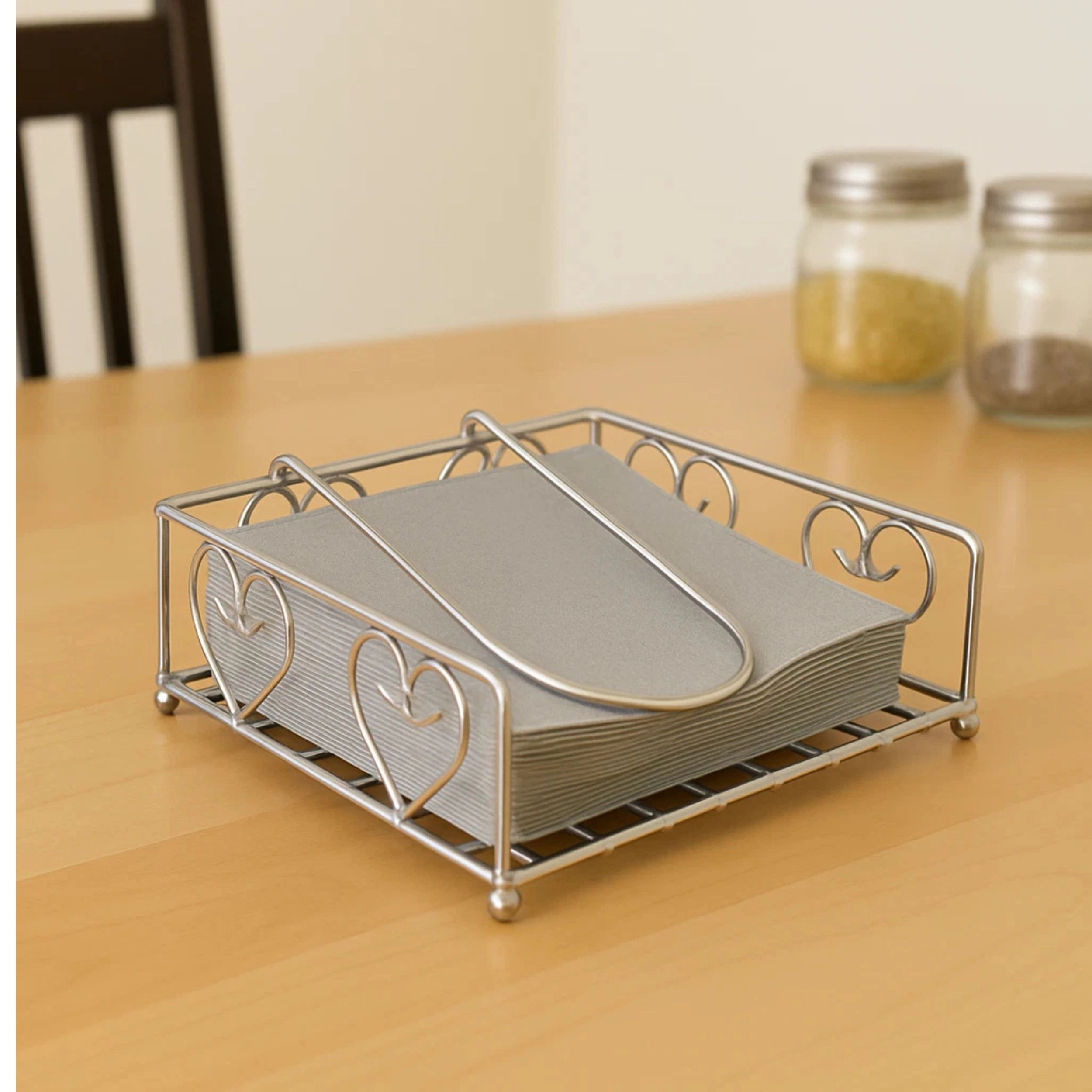 Home Collection Chrome Napkin Holder with Pivoting Arm