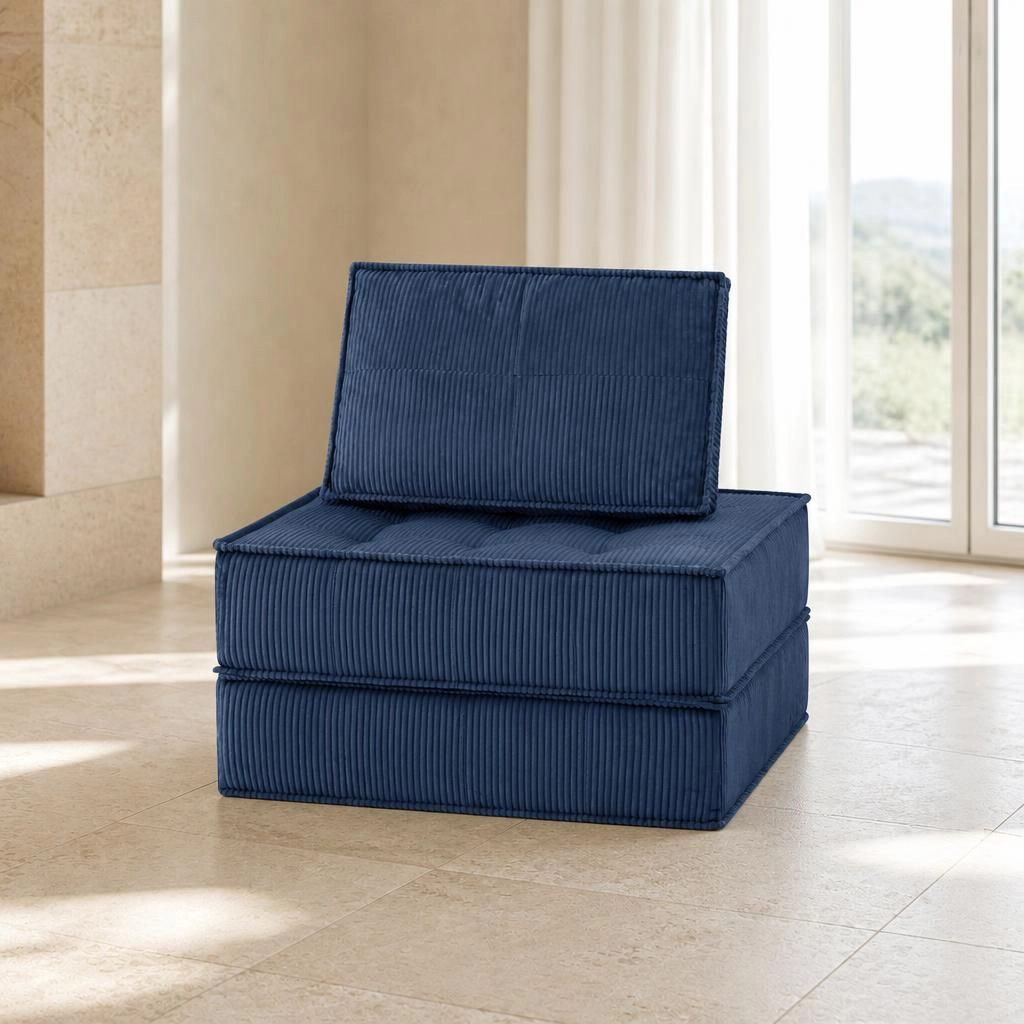 GOODSILO Comfortable Soft Fabric Single Seat Bean Bag Lazy Sofa Chair