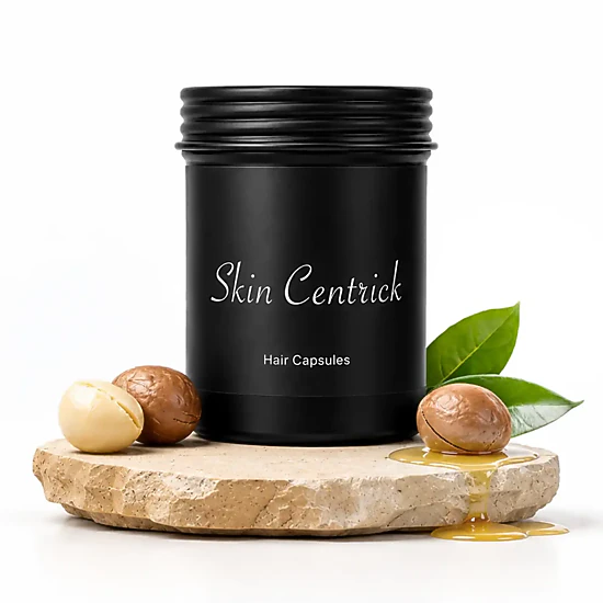 Skin Centrick Hair Serum Capsules with Jojoba & Argan Oil, Leave-In Frizz Control, 30 Count