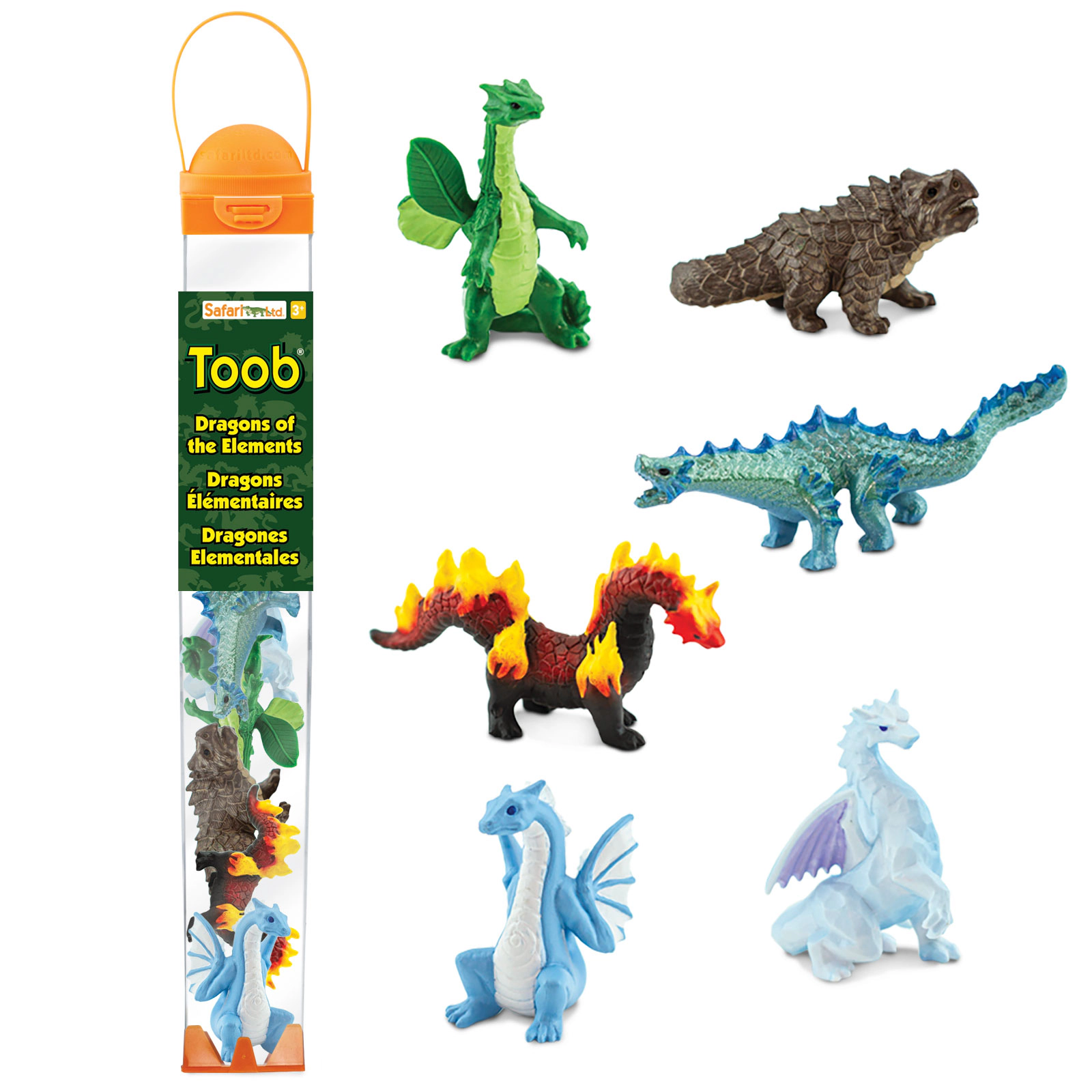 Safari Ltd. - Dragons of the Elements TOOB - contains 6 Mini Figurines