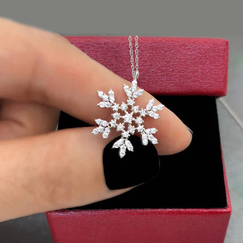 Wardrobe Whimsy Snowflake Cubic Zirconia Pendant Necklace