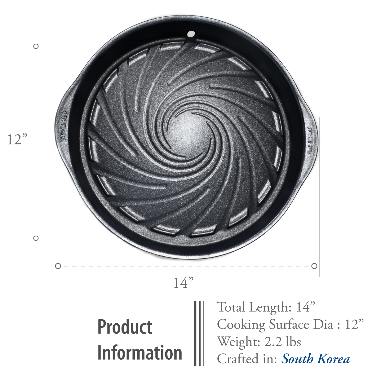 TECHEF Korean BBQ Non-Stick Grill Pan / Black