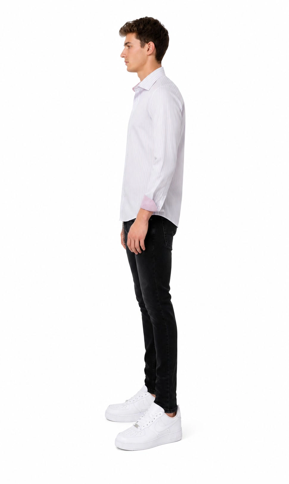Elie Balleh Slim Fit Mens Striped Button-Down Shirt