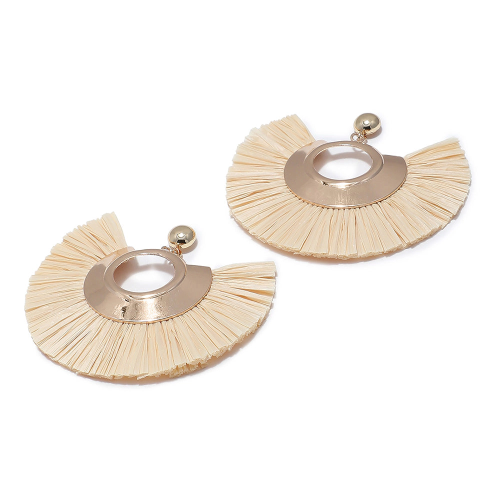 SOHI Women's White Drop Earrings