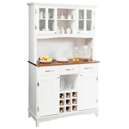 Hivvago Wood Buffet Hutch Cabinet With 3 Large Drawers