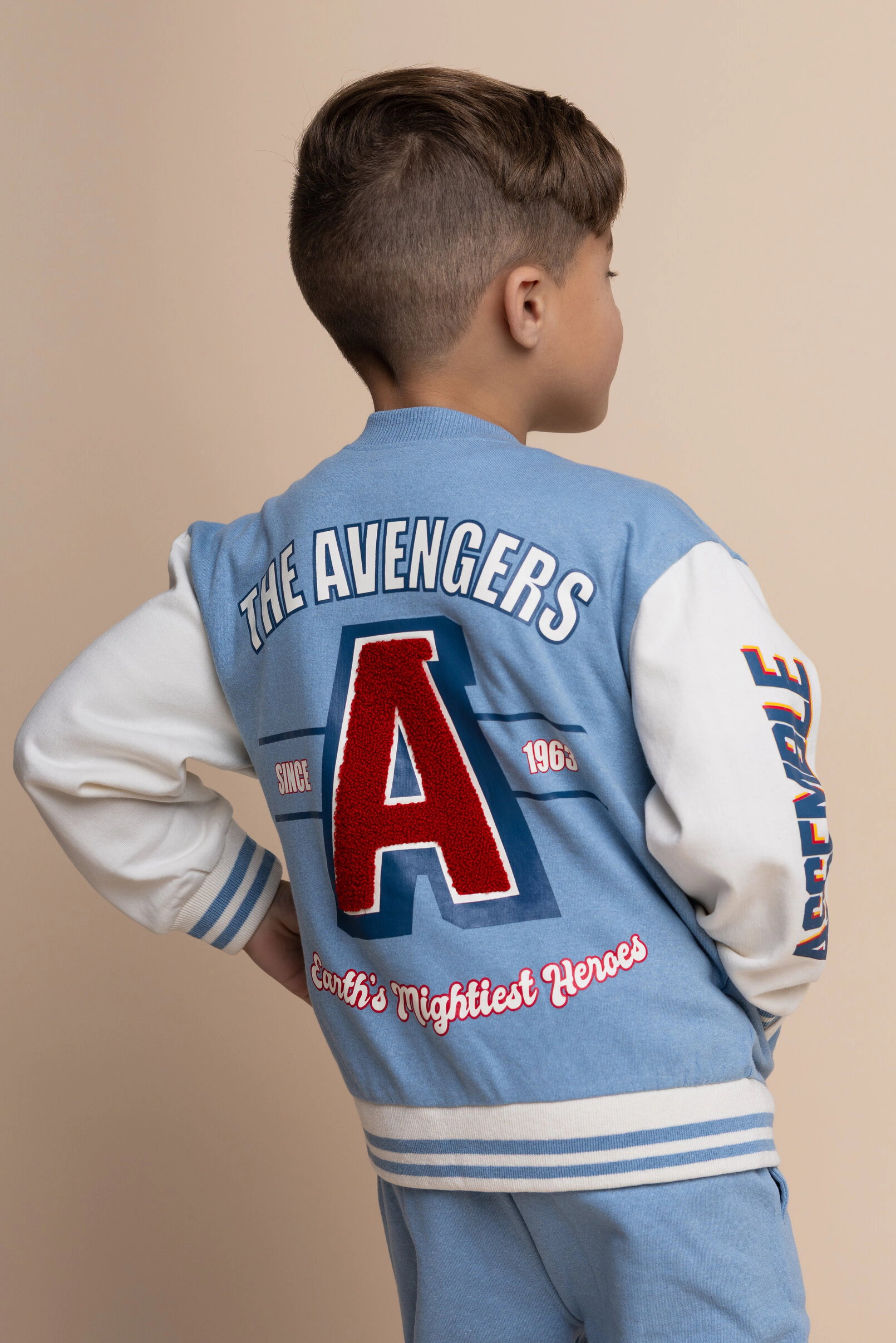 Marvel Boys' Fleece Varsity Jacket and Pants Set