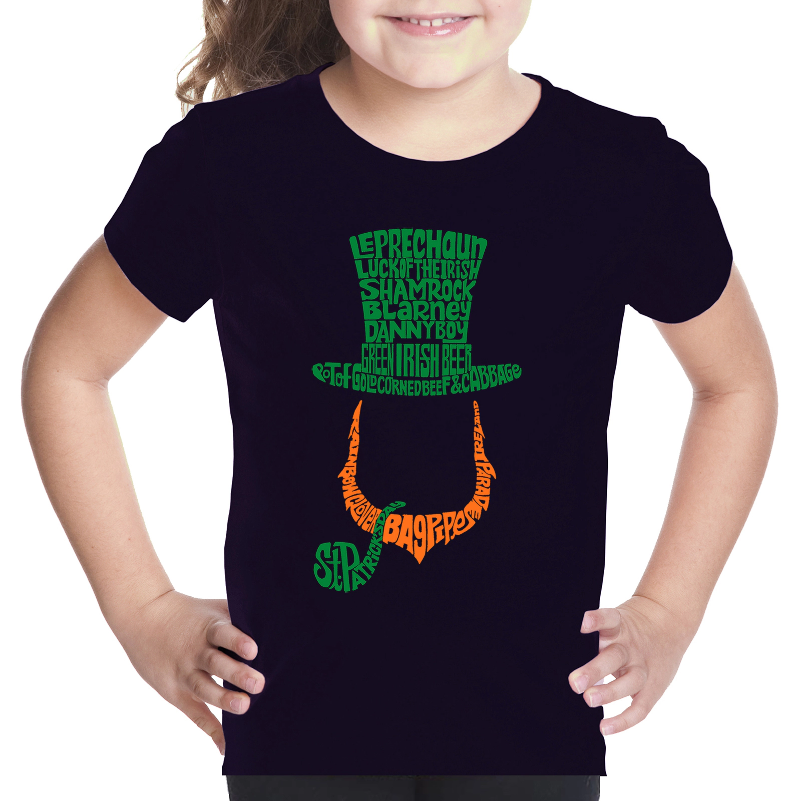 LA Pop Art Girls Word T-Shirt - Leprechaun