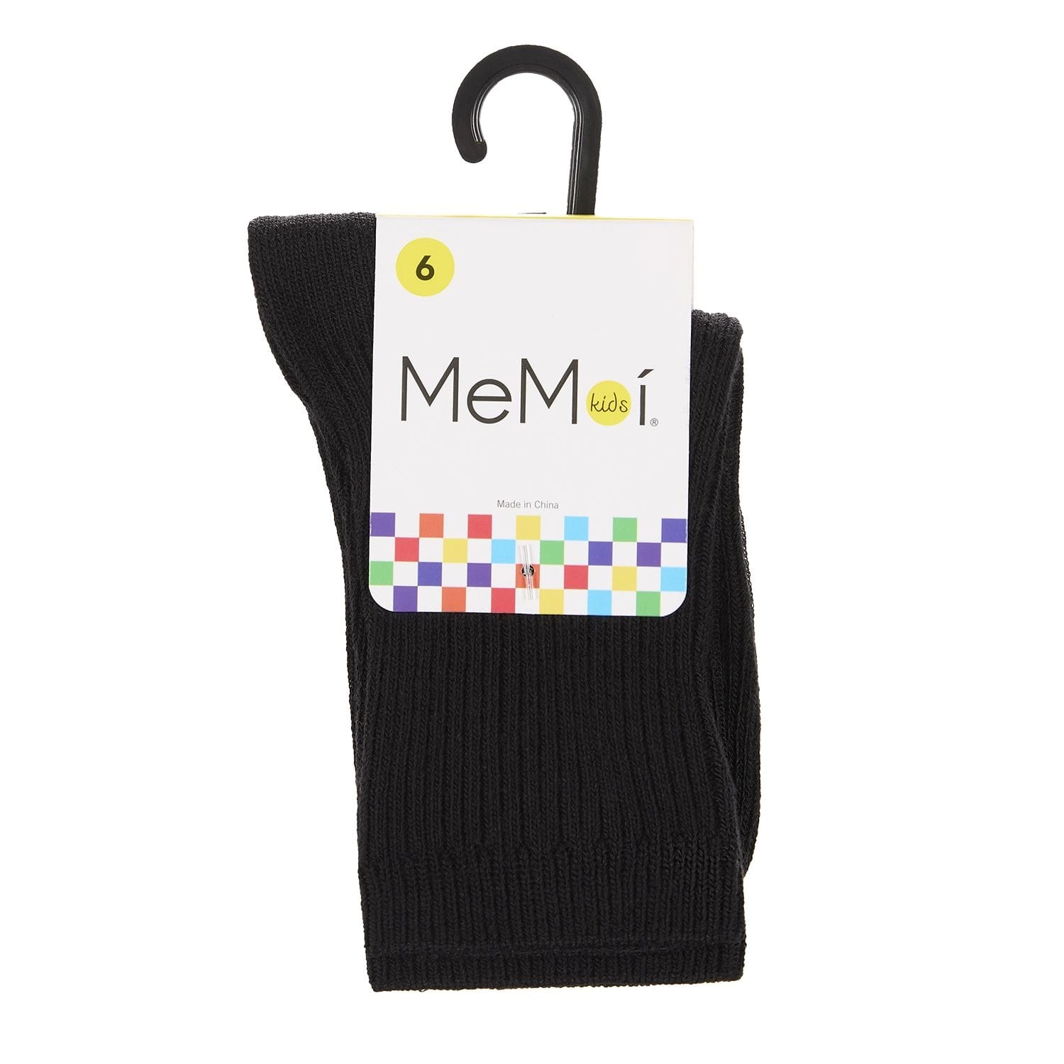 Memoi Kids Girls Ribbed Cotton Rich Crew Socks