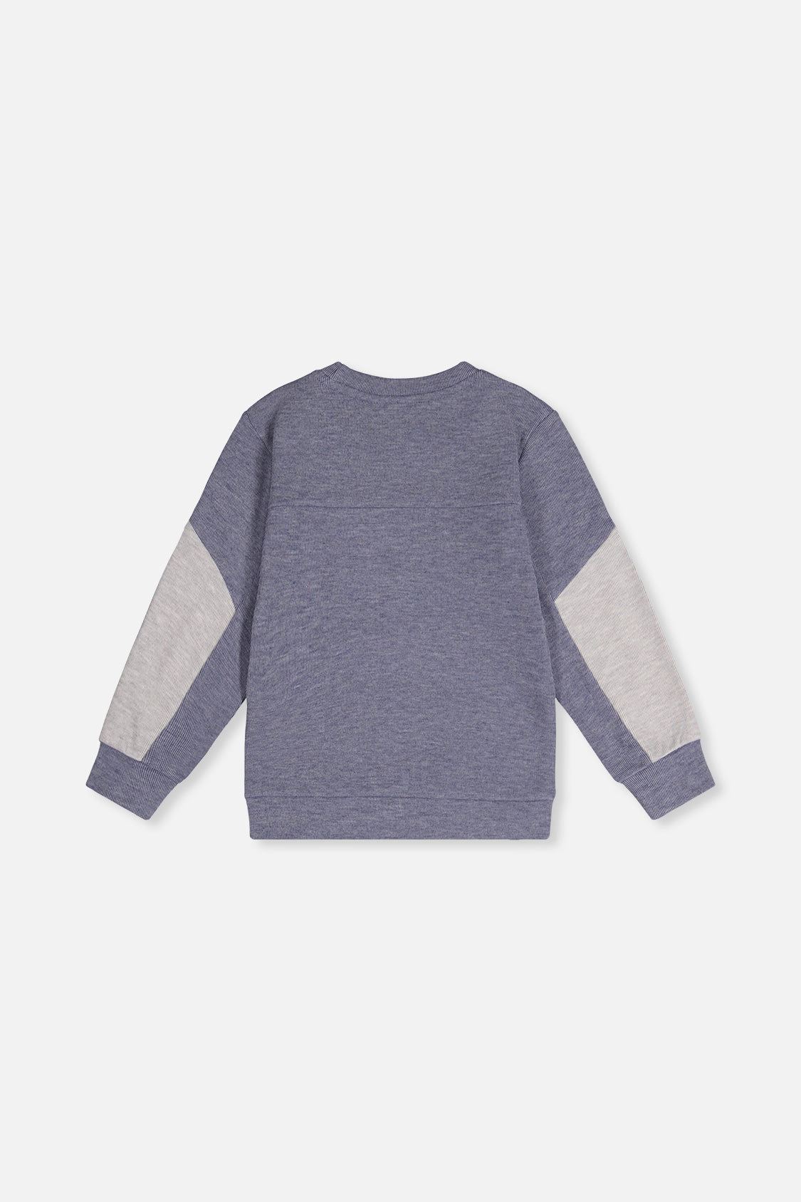 Deux par Boys Colorblock Brushed Jersey Crewneck Top with Chest Pocket