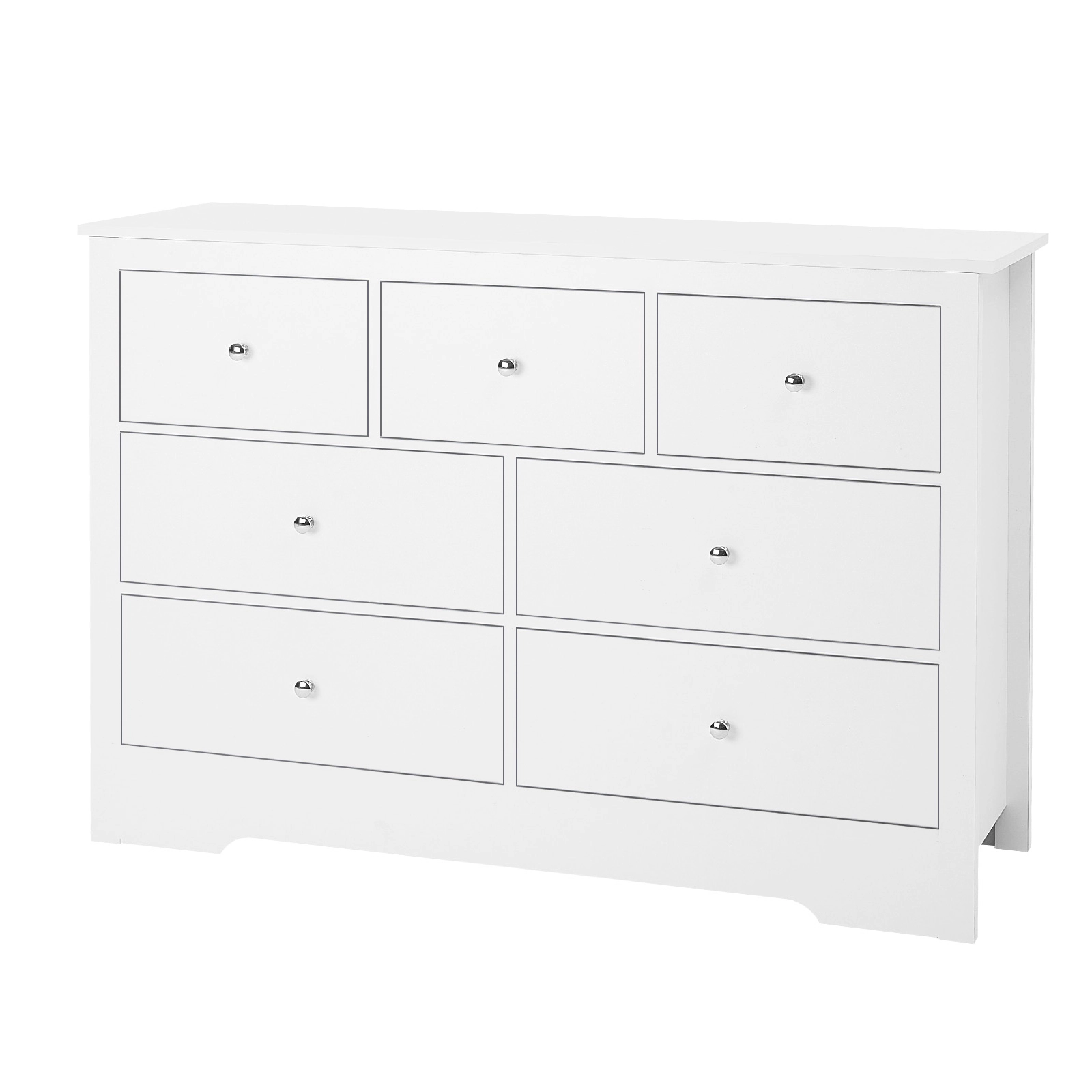HONGGE Dresser Wooden Chest of Drawers with Sliding with Anti-tip Device Modern Minimalist Dresser Chest Closet Storage